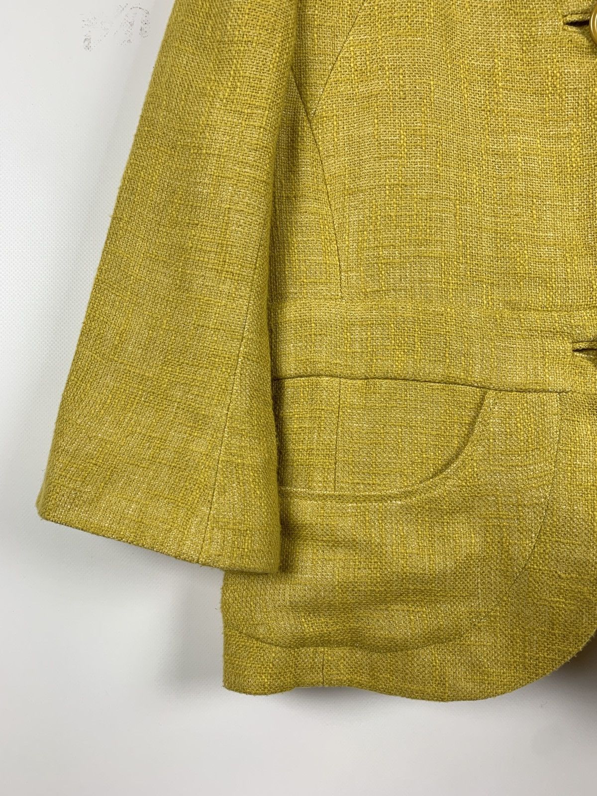 Sonia Rykiel Vintage Sonia Rykiel Paris Women’s Linen Yellow Blazer Size M / US 6-8 / IT 42-44 - 6 Thumbnail