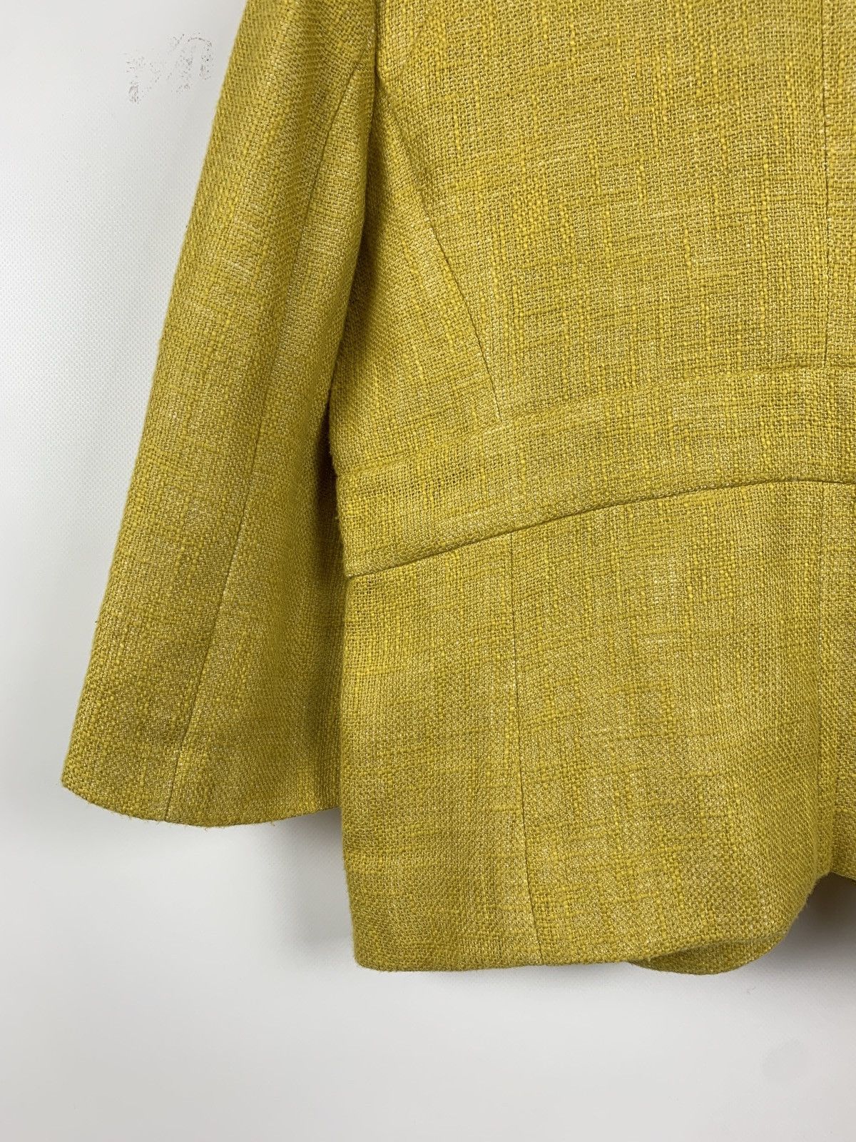 Sonia Rykiel Vintage Sonia Rykiel Paris Women’s Linen Yellow Blazer Size M / US 6-8 / IT 42-44 - 12 Thumbnail