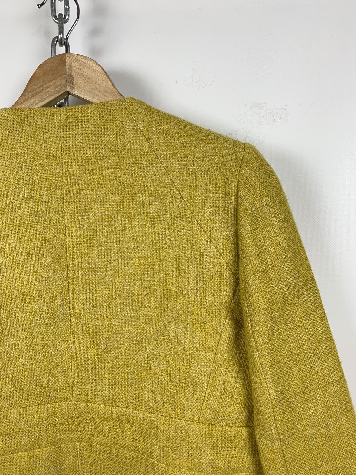 Sonia Rykiel Vintage Sonia Rykiel Paris Women’s Linen Yellow Blazer Size M / US 6-8 / IT 42-44 - 11 Thumbnail