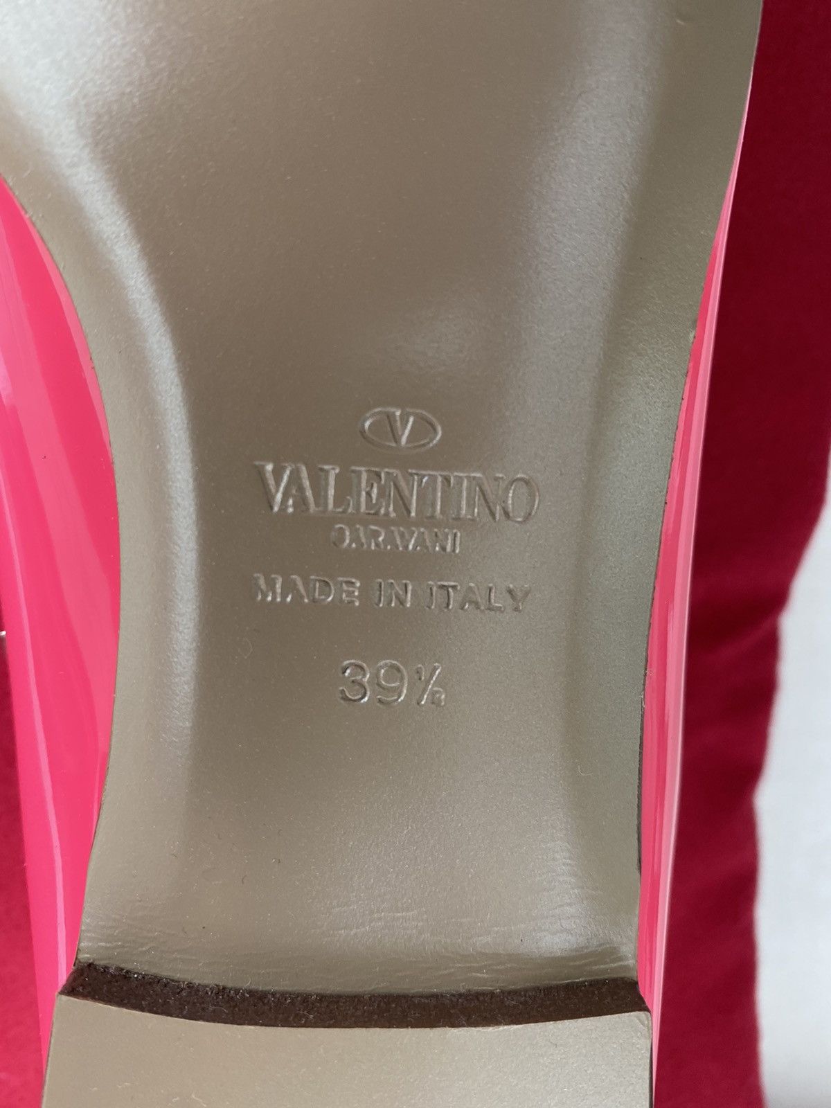 Valentino Valentino Pink Patent Leather Rockstud Pointed Toe Flats Size US 8.5 / IT 38.5 - 12 Thumbnail