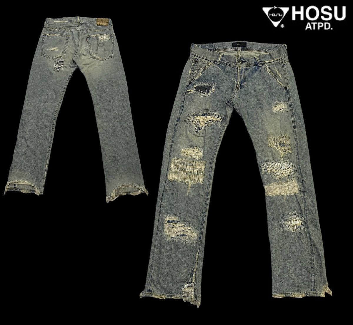 Japanese Brand Japanese Brand ‘HOSU ATPD’ Distressed Design Size US 33 - 1 Thumbnail