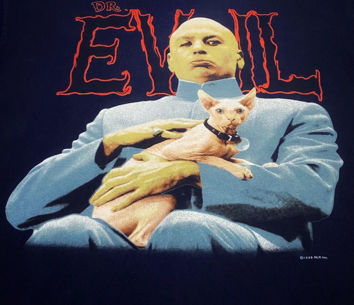 Vintage RARE DR.EVIL & MR.BIGGLESWORTH AUSTIN POWER BIG PRINT Size US XL / EU 56 / 4 - 14 Thumbnail