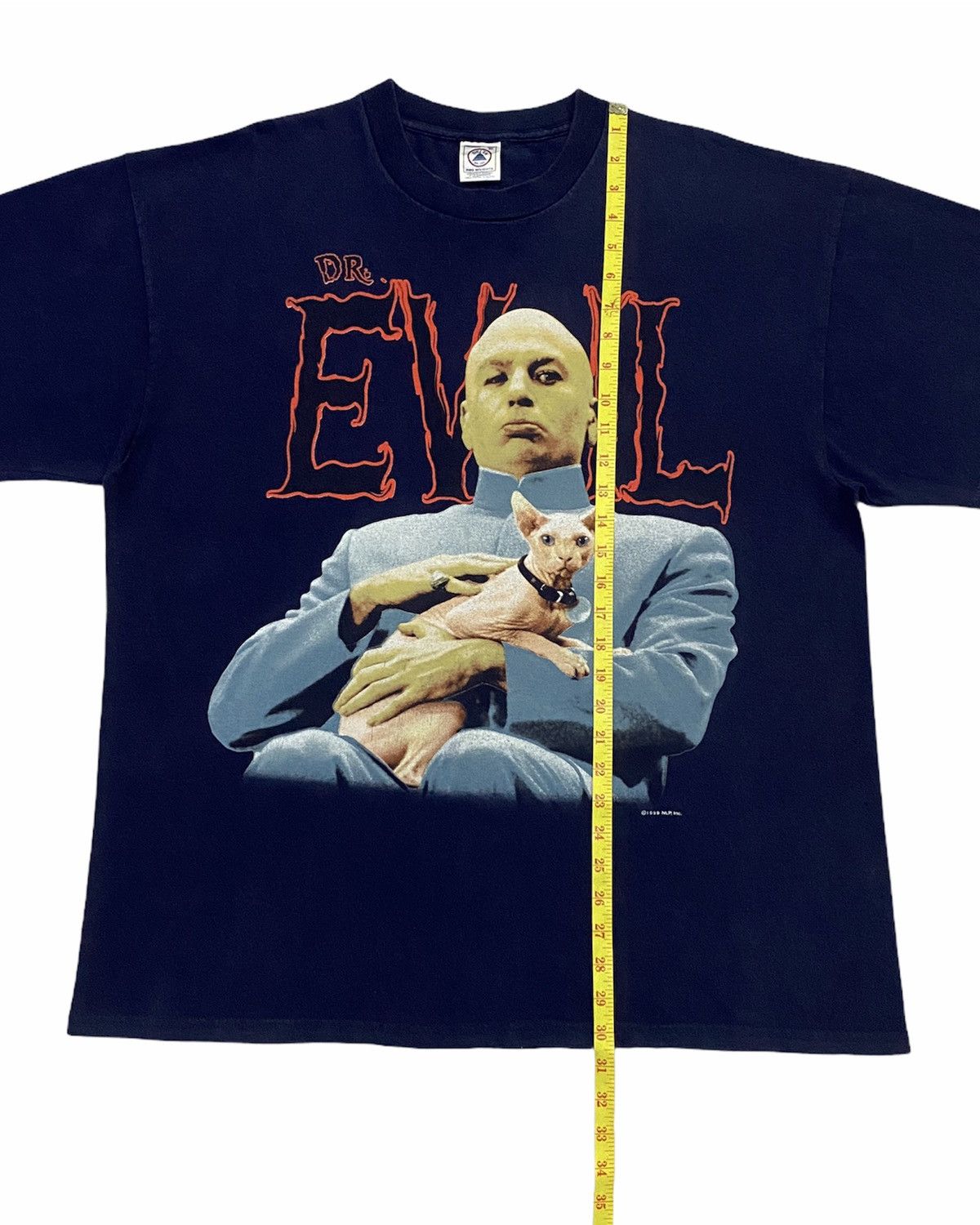 Vintage RARE DR.EVIL & MR.BIGGLESWORTH AUSTIN POWER BIG PRINT Size US XL / EU 56 / 4 - 4 Thumbnail
