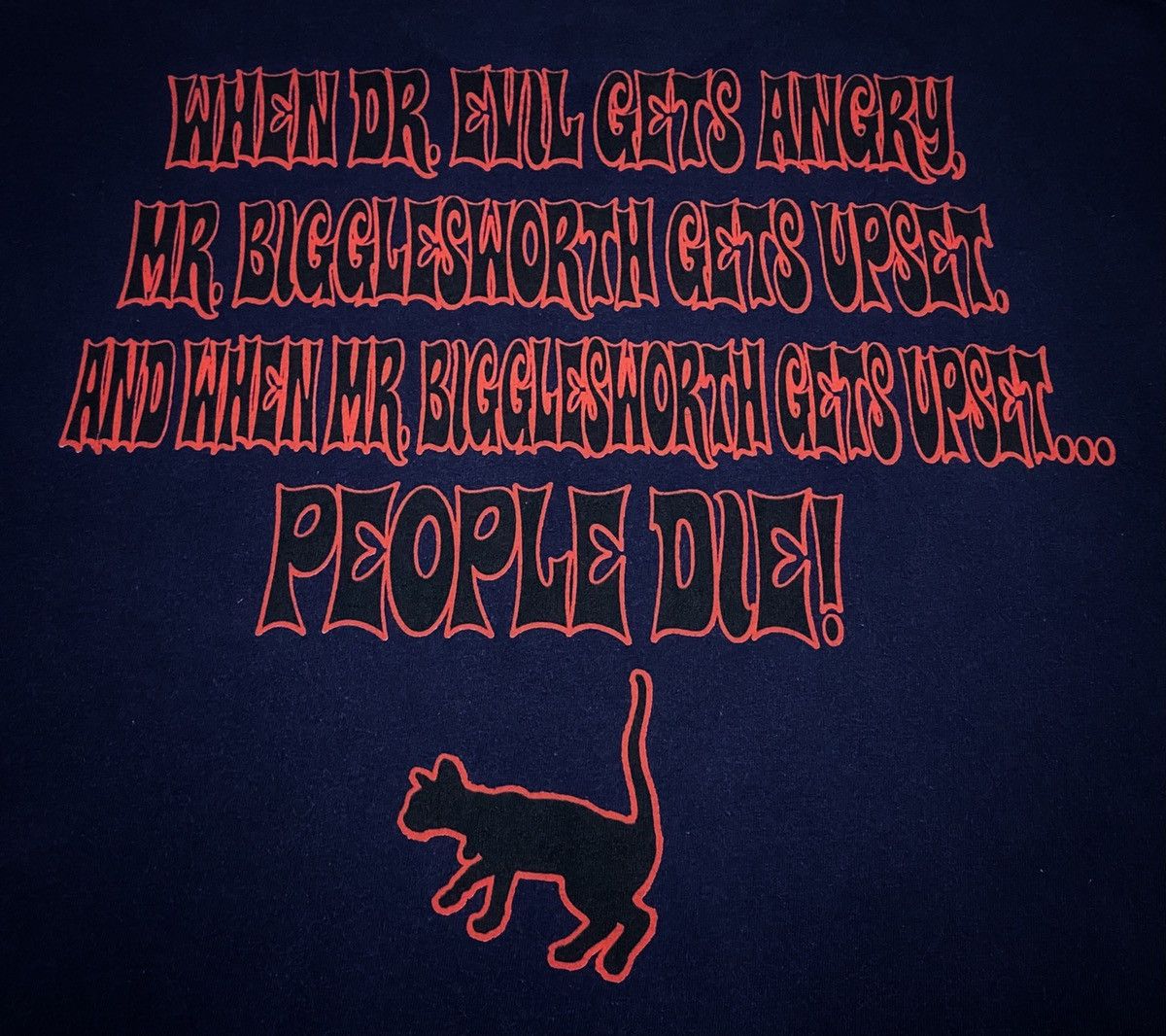 Vintage RARE DR.EVIL & MR.BIGGLESWORTH AUSTIN POWER BIG PRINT Size US XL / EU 56 / 4 - 13 Thumbnail
