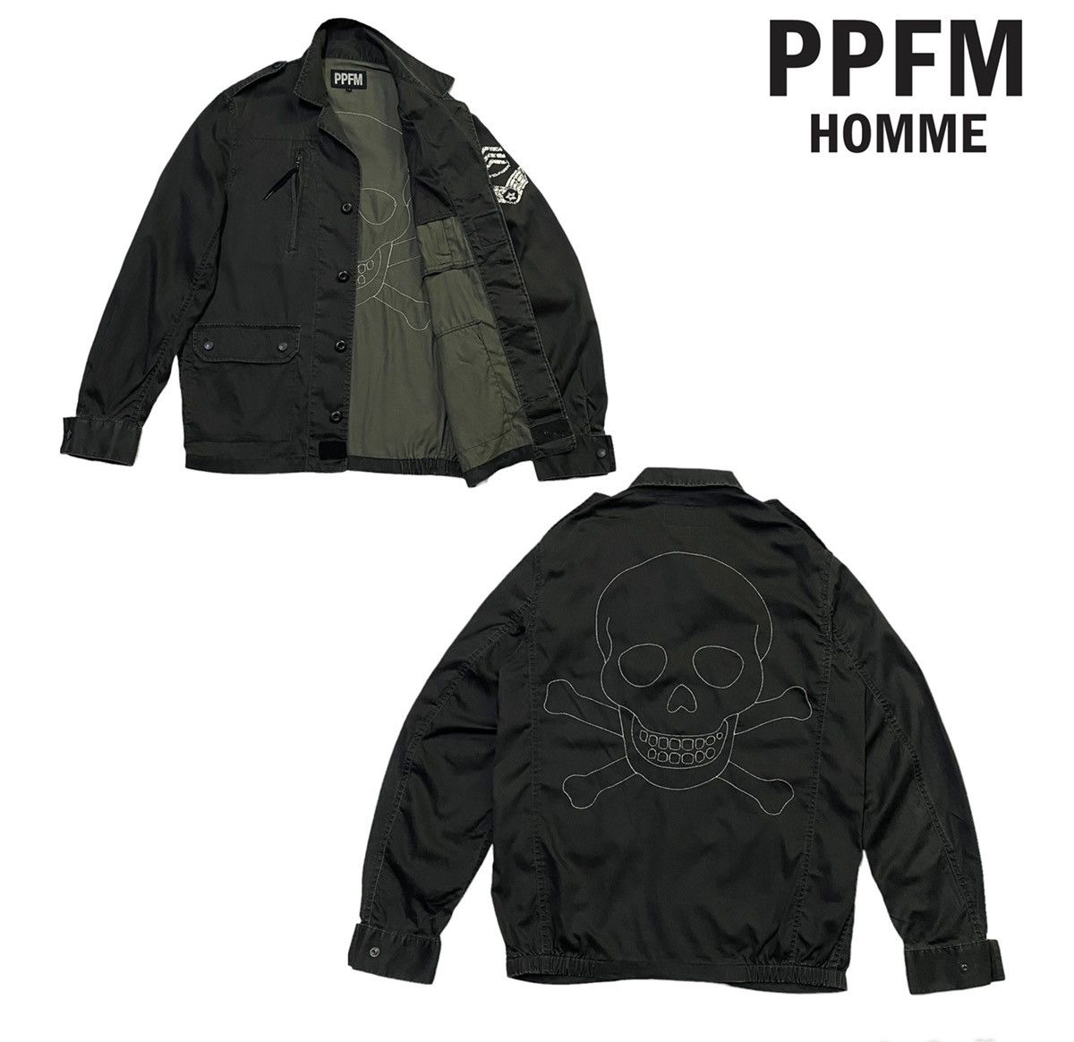Japanese Brand × PPFM PPFM Skull Army Design Nylon Jacket Size US M / EU 48-50 / 2 - 1 Thumbnail