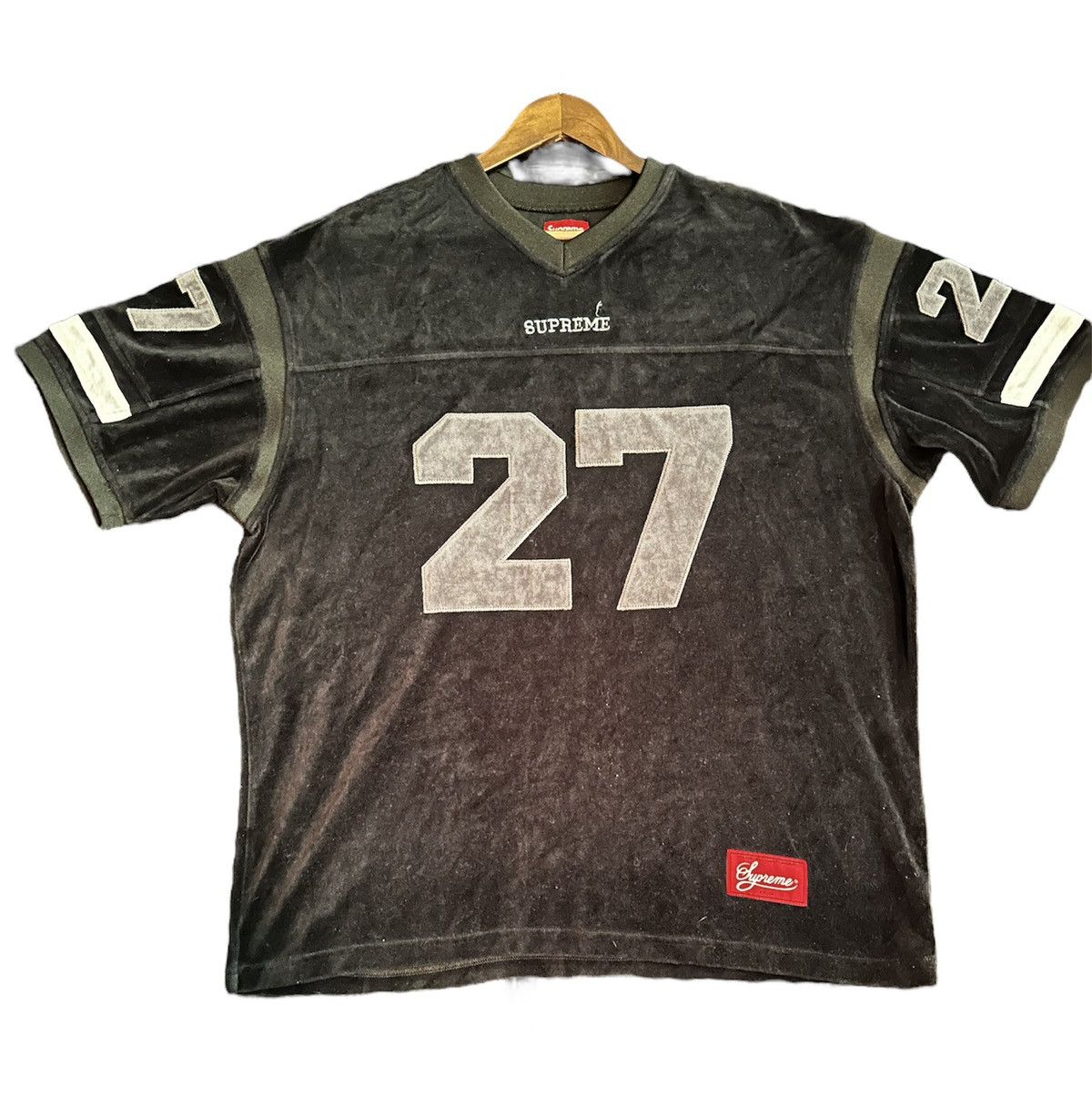 Supreme Supreme Velour Football Jersey (Black) FW19 | Grailed