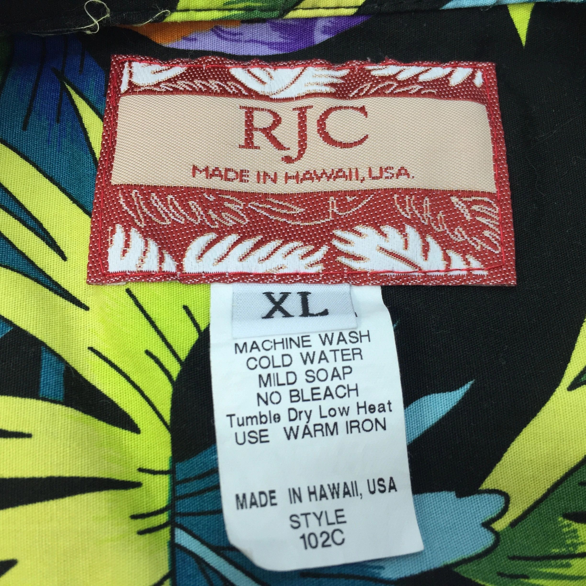 Designer Vintage RJC Hawaiian Shirt Parrot Print Size US XL / EU 56 / 4 - 7 Thumbnail