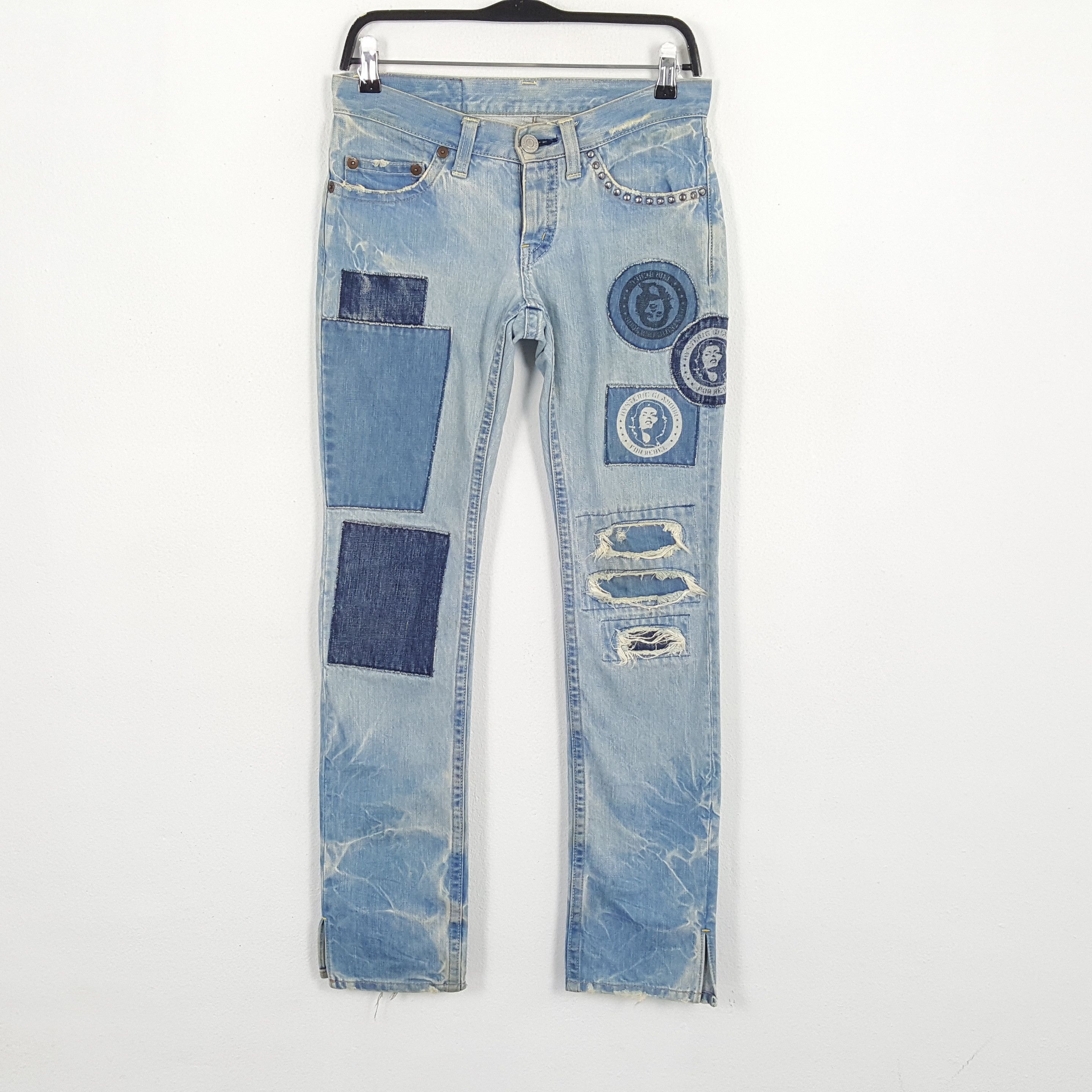 KINKY HYSTERIC GLAMOUR Patchwork Style Streetwear Jeans dp1