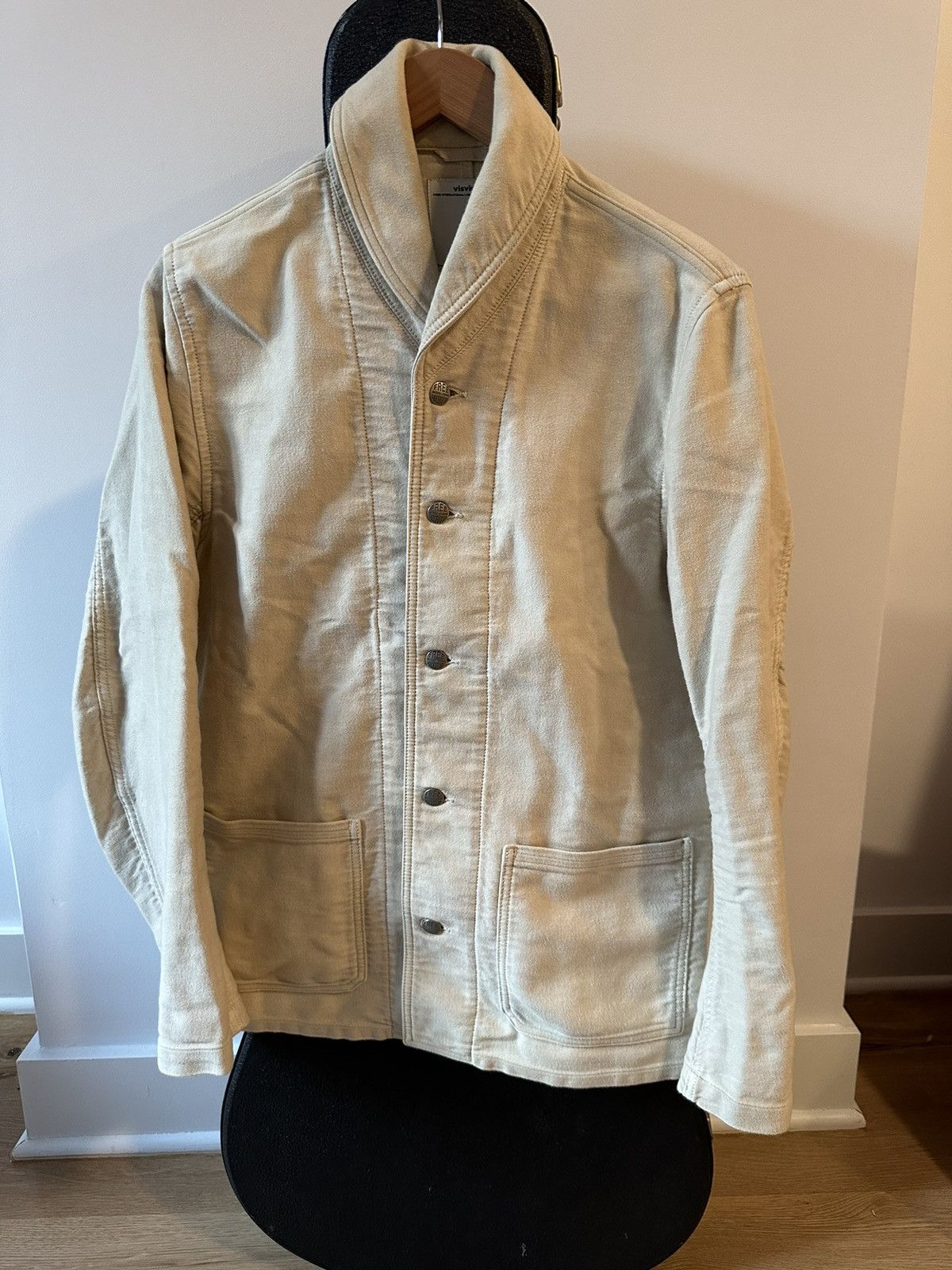 Veste VISVIM Cunningham Smock Indigo Léger - Taille 4, Moleskin, Portée Deux Fois