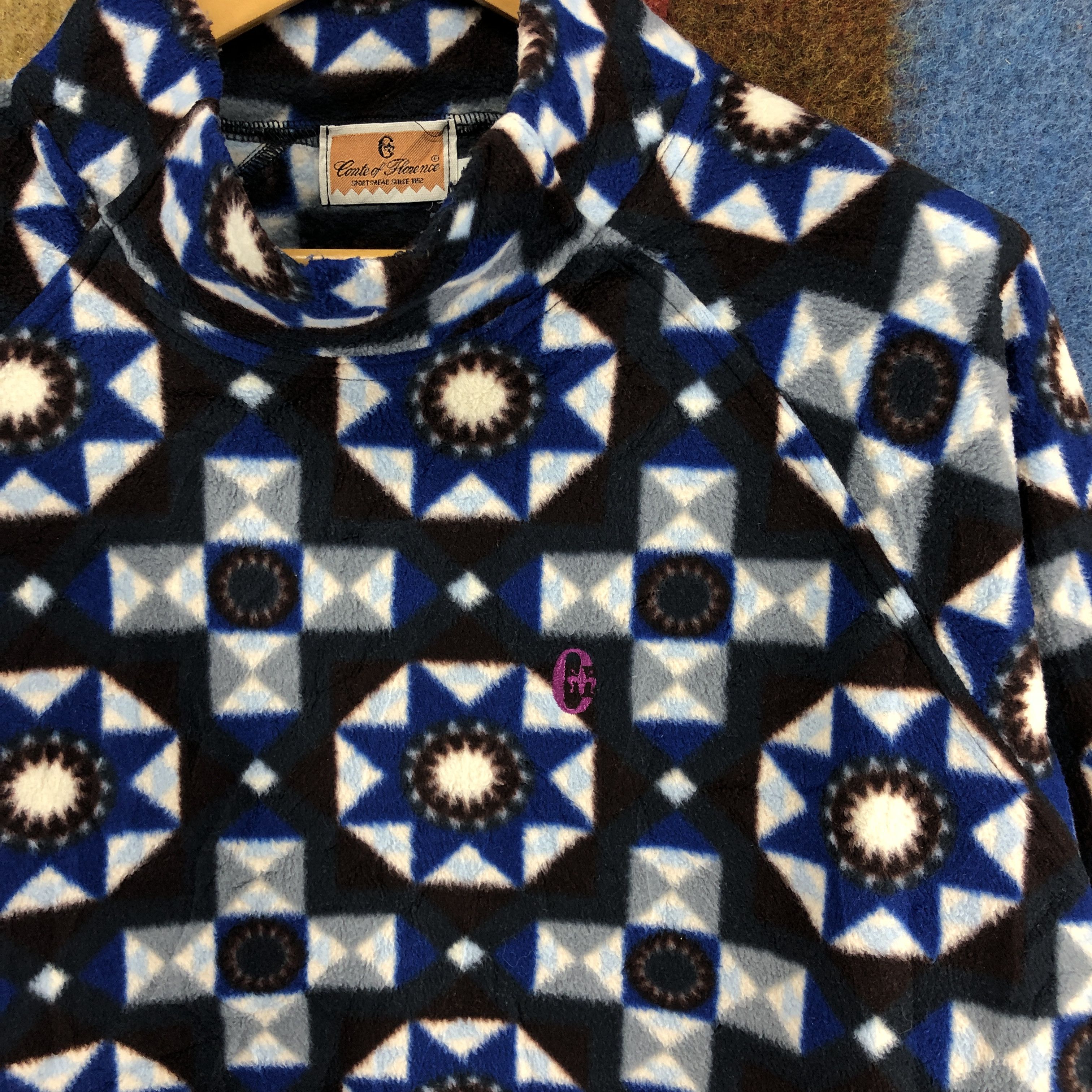 Conte of Florence Vintage CONTE OF FLORENCE Nice Design Fleece #0155/H Size US L / EU 52-54 / 3 - 2 Thumbnail