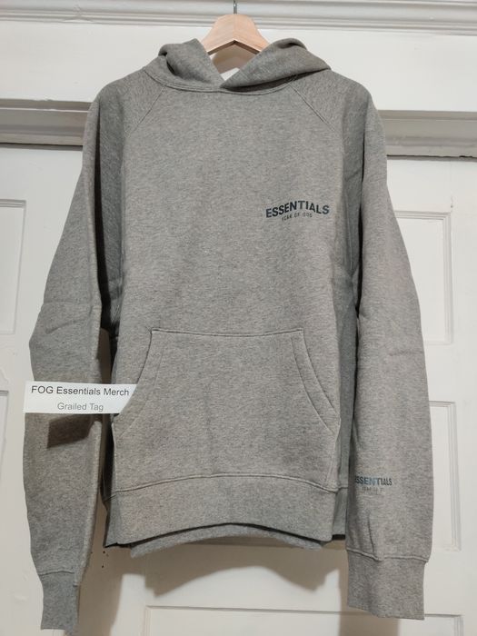 Fear of God (XS-L) Dark Heather Oatmeal Core Essentials FOG Hoodie