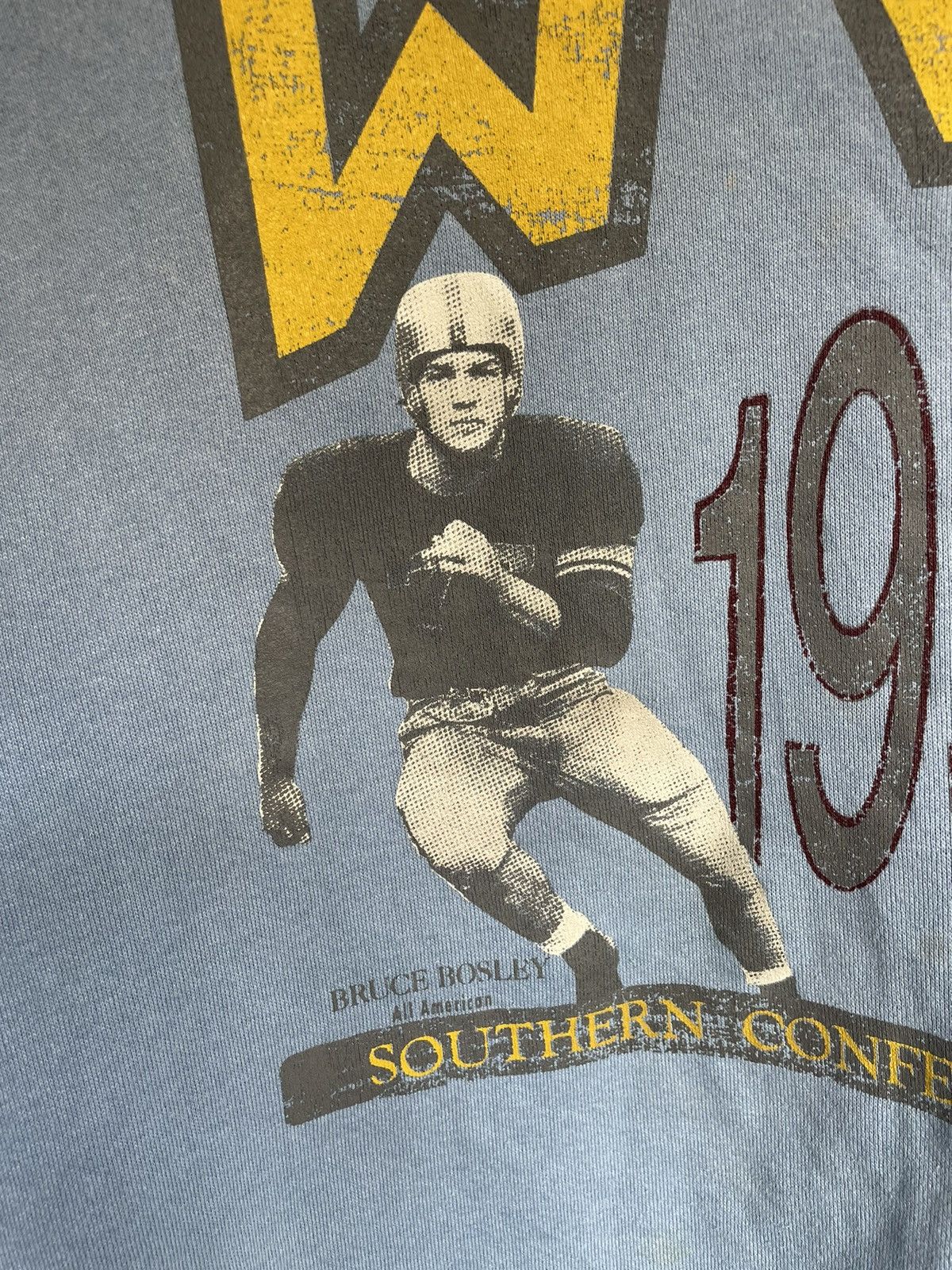Vintage 🏈 Vtg 1954 Bruce Brosley All American WVU Football Crewneck Size US XL / EU 56 / 4 - 6 Thumbnail
