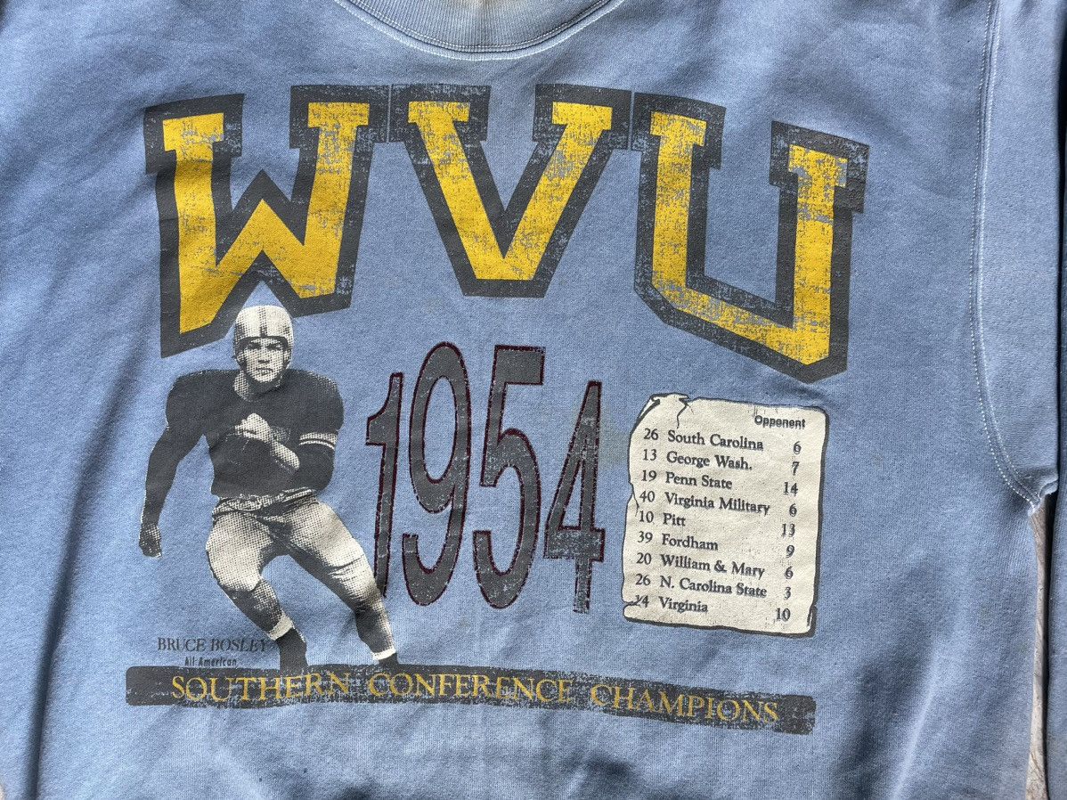 Vintage 🏈 Vtg 1954 Bruce Brosley All American WVU Football Crewneck Size US XL / EU 56 / 4 - 5 Thumbnail