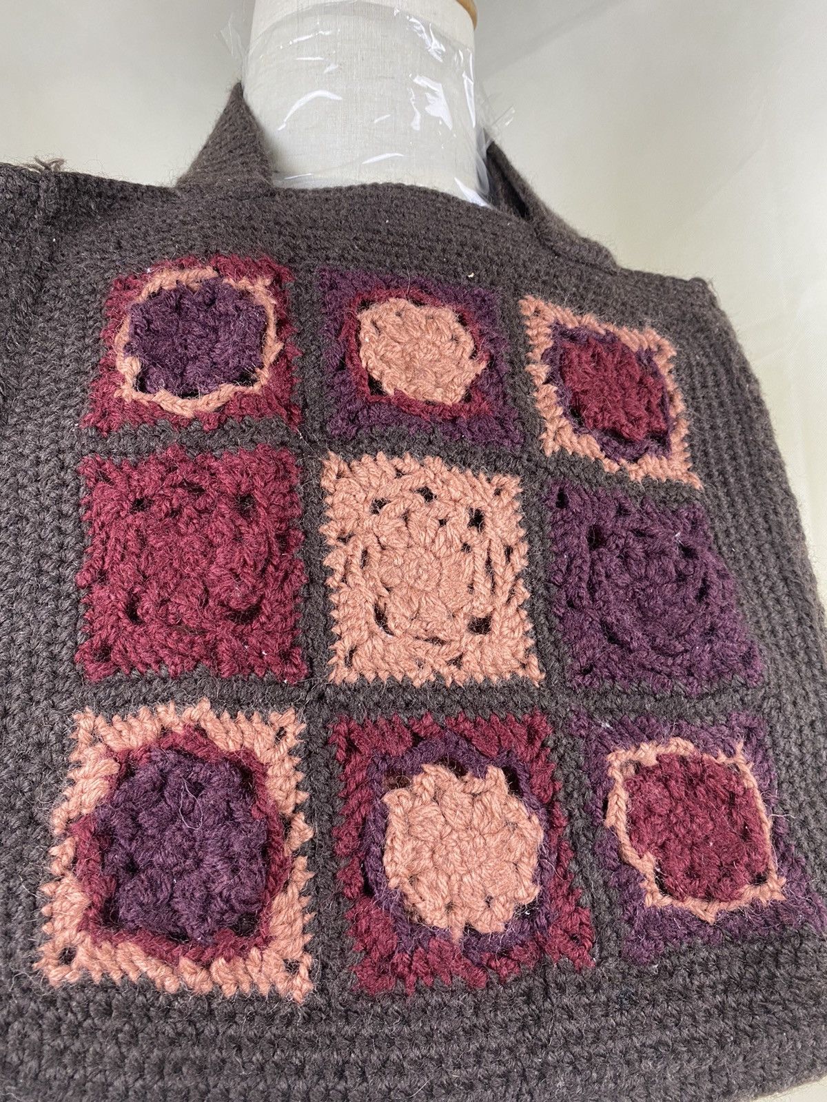 Handmade Custom Handmade Knit Tote Side Bag Size ONE SIZE - 3 Thumbnail