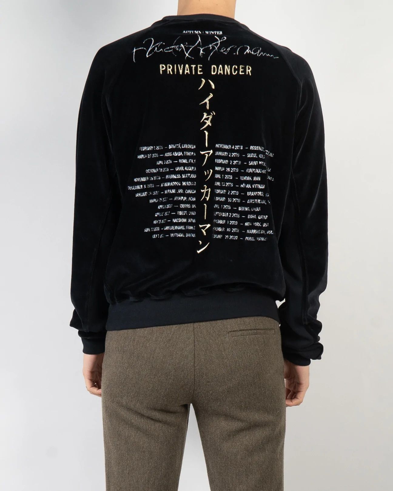 Haider Ackermann FW20 Black Embroidered Velvet Crewneck Size US S / EU 44-46 / 1 - 4 Thumbnail