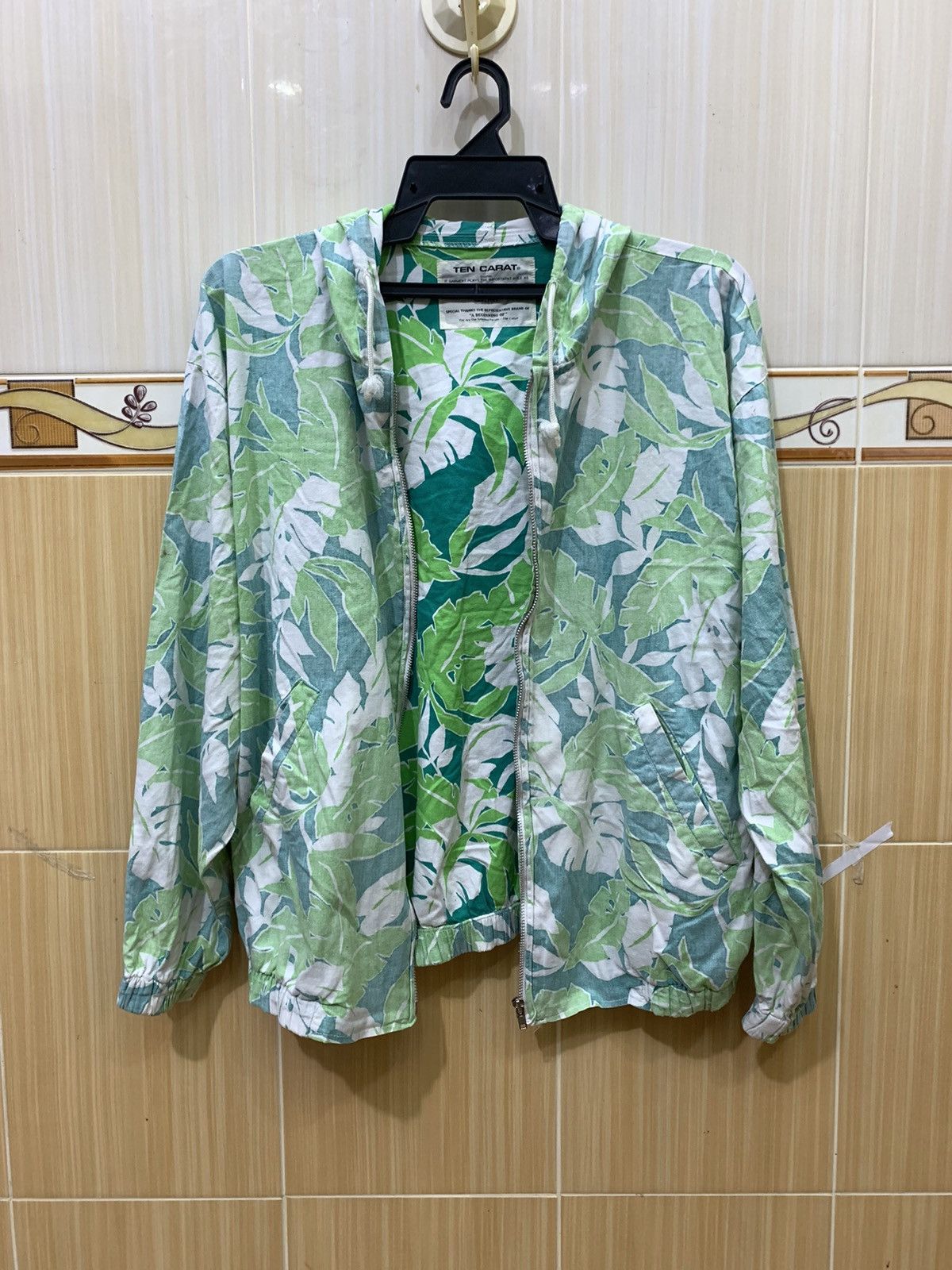 Japanese Brand TEN CARAT HOODIES/SWEATER Zipper Full PRINTED FLORAL PATTER Size US L / EU 52-54 / 3 - 10 Thumbnail