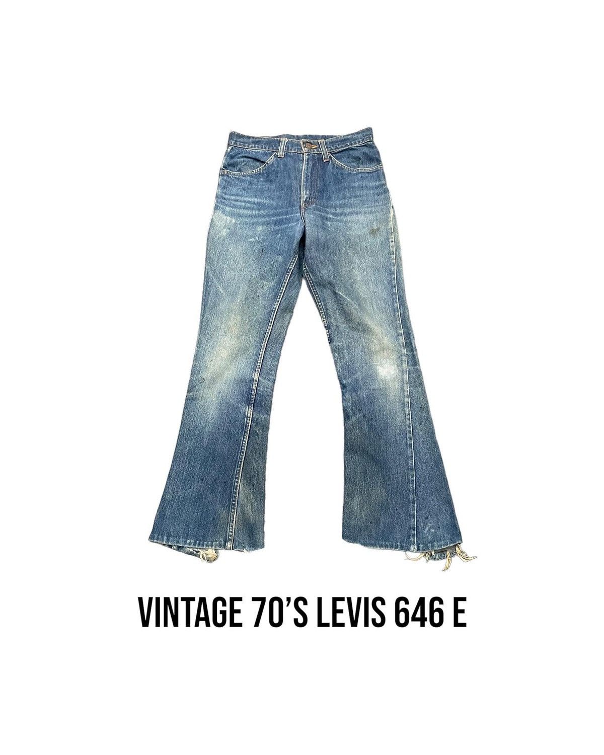 Levi's Vintage 70’s Levis 646 E Orange Tag Distresed Size US 29 - 1 Thumbnail