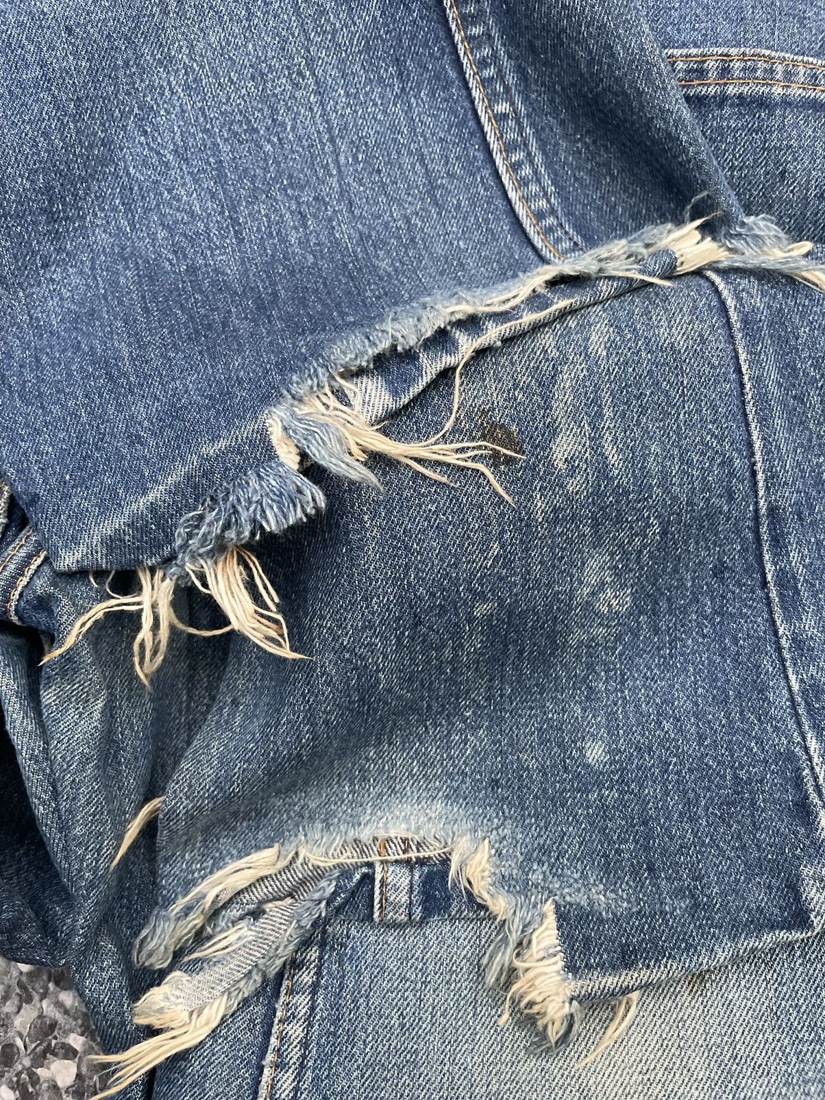 Levi's Vintage 70’s Levis 646 E Orange Tag Distresed Size US 29 - 17 Thumbnail