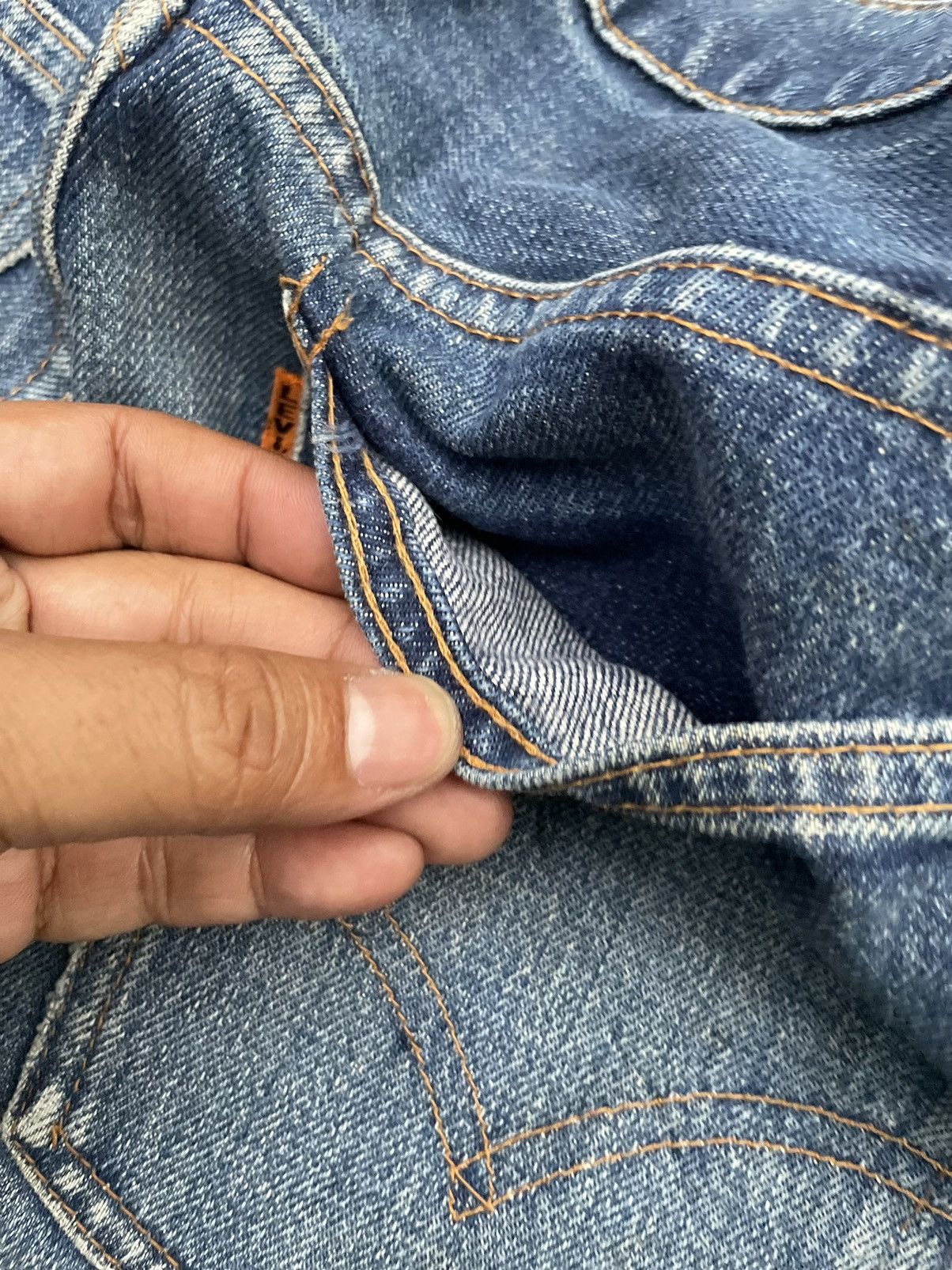 Levi's Vintage 70’s Levis 646 E Orange Tag Distresed Size US 29 - 18 Thumbnail
