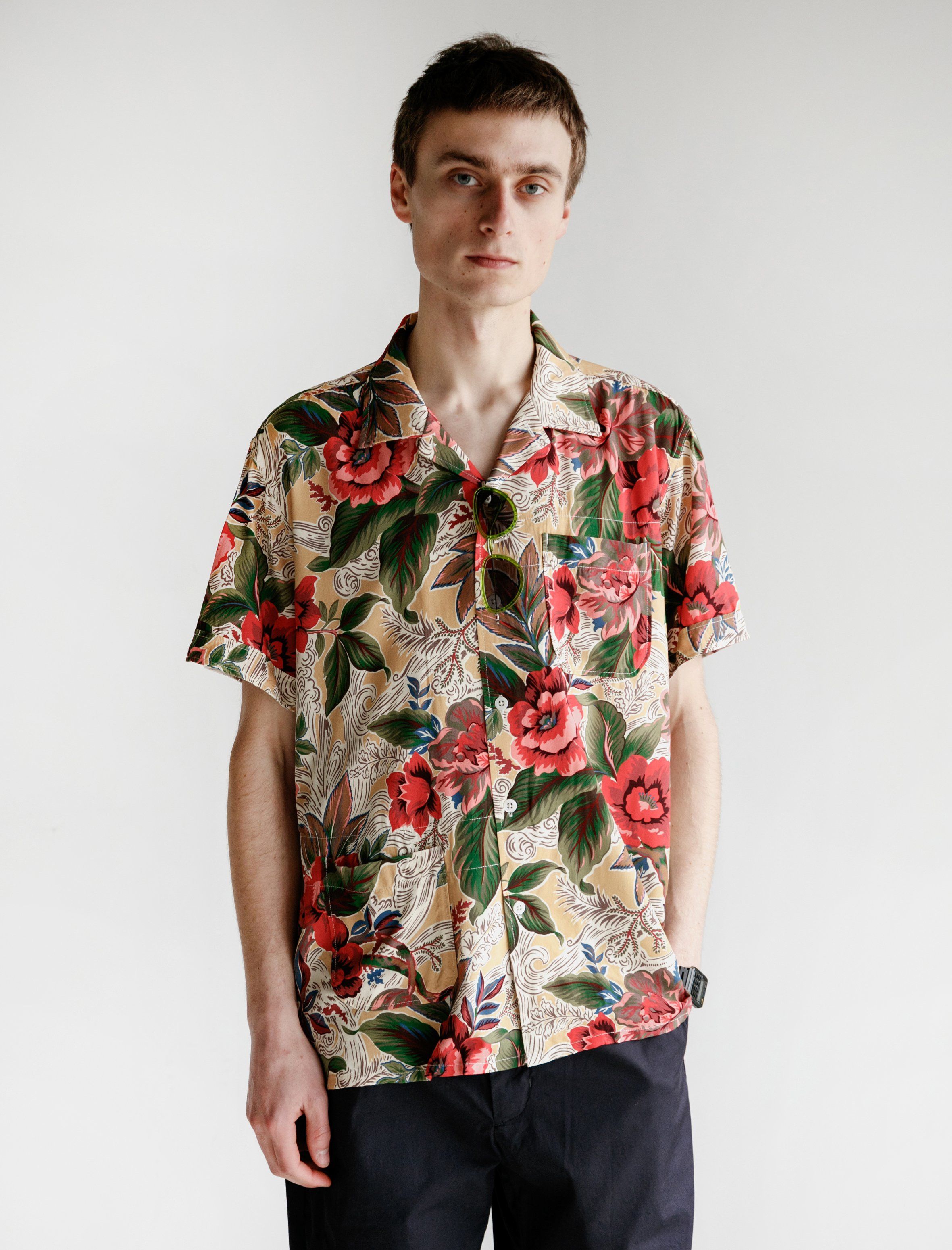 Engineered Garments Engineered garments Camp Shirt Yellow Hawaiian Rayon Floral Size US S / EU 44-46 / 1 - 2 Thumbnail