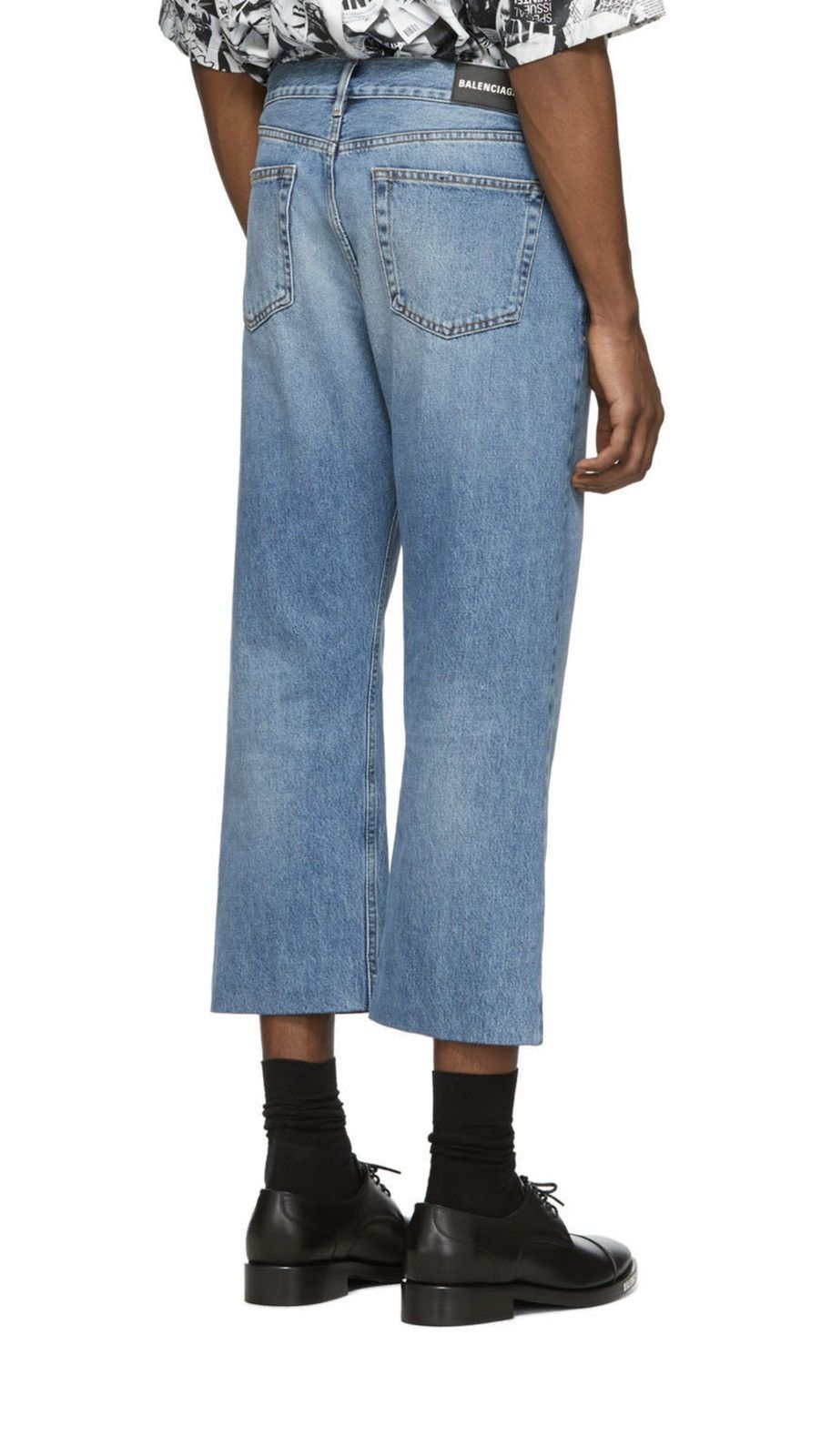 Balenciaga BALENCIAGA Blue Cropped Pants Jeans Size US 31 - 17 Thumbnail