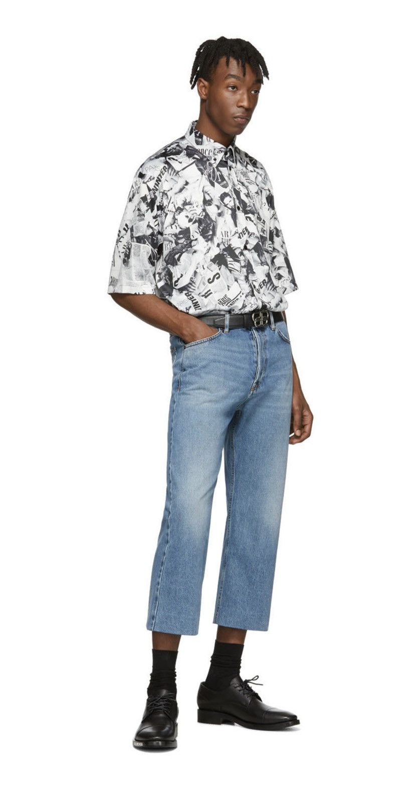 Balenciaga BALENCIAGA Blue Cropped Pants Jeans Size US 31 - 16 Thumbnail