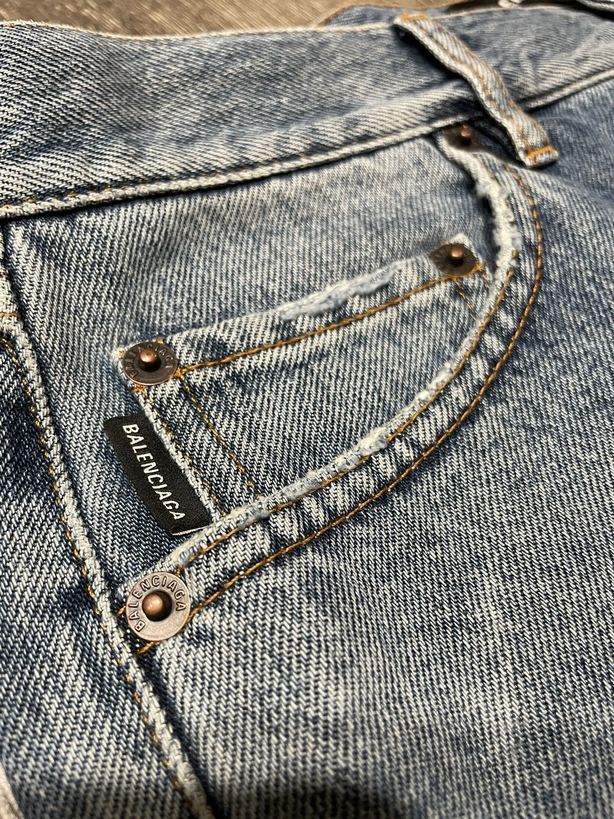 Balenciaga BALENCIAGA Blue Cropped Pants Jeans Size US 31 - 6 Thumbnail