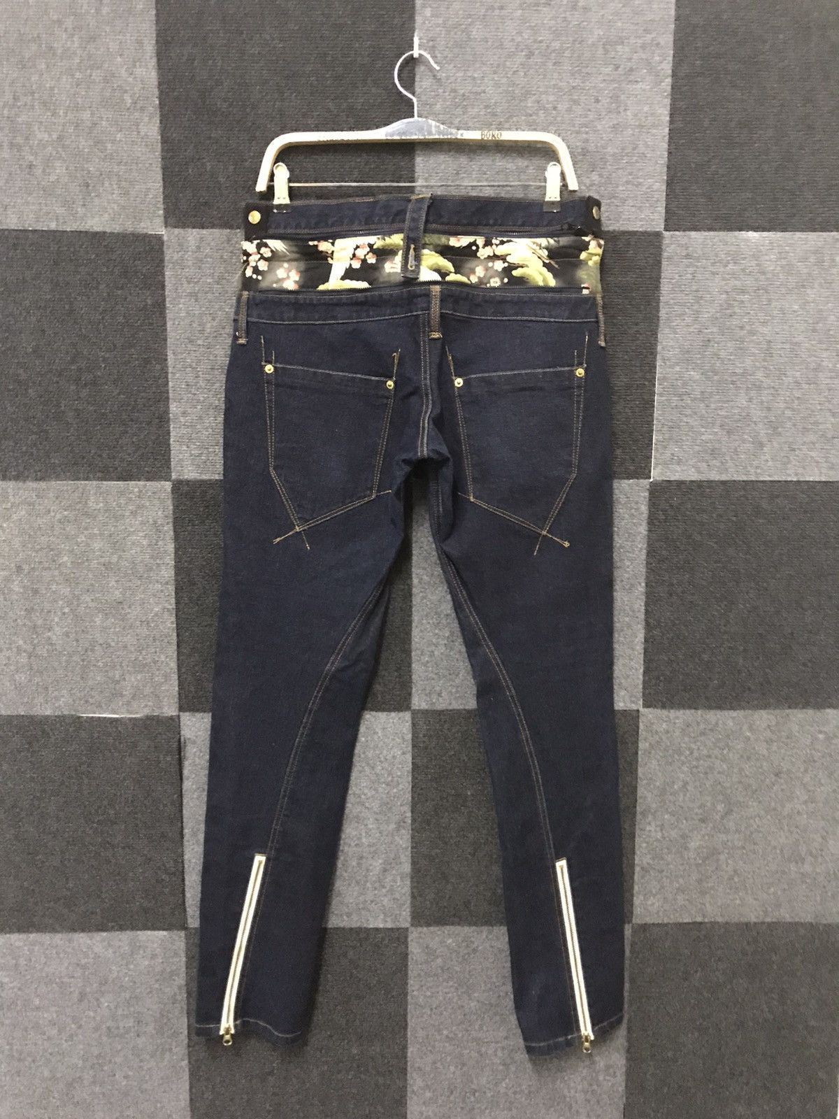 PPFM PPFM BIKER Custom Performance Ankle Zipper Rider Denim Size US 33 - 1 Thumbnail