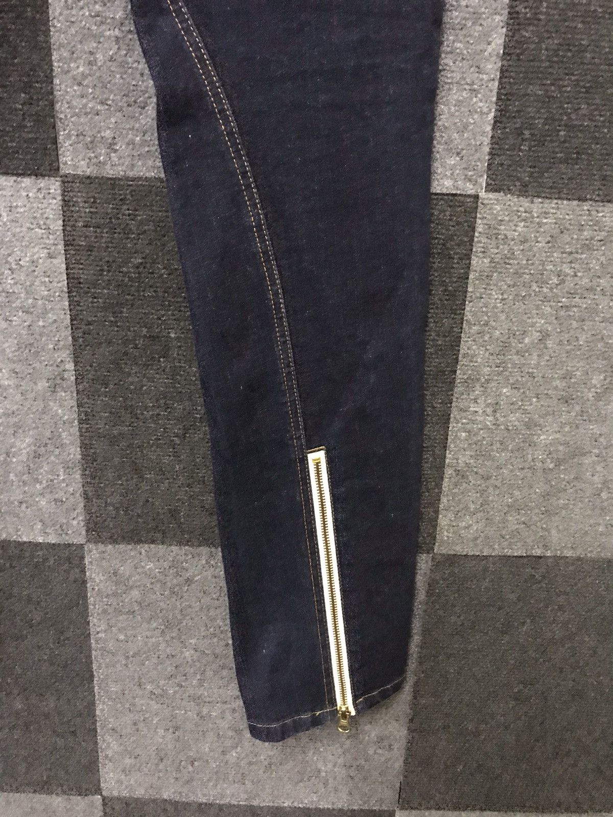 PPFM PPFM BIKER Custom Performance Ankle Zipper Rider Denim Size US 33 - 12 Thumbnail