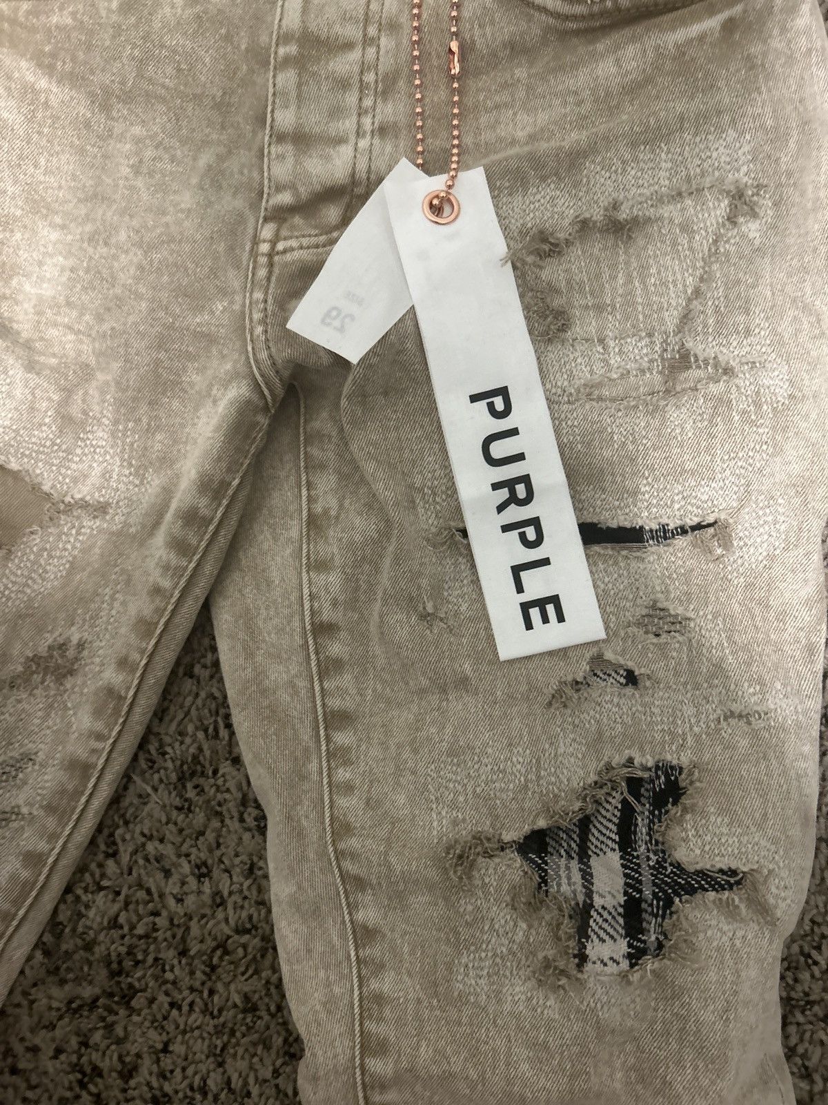 Purple × Purple Brand Beige repair Purple brand jeans Size US 29 - 3 Thumbnail