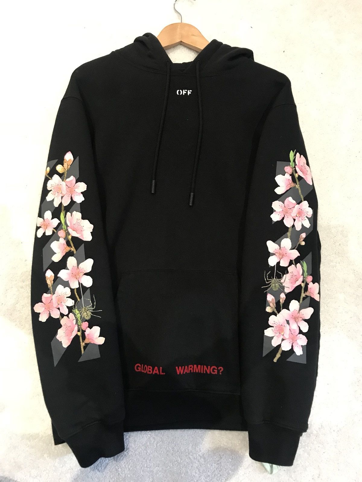 Off White Off White Floral Hoodie Grailed