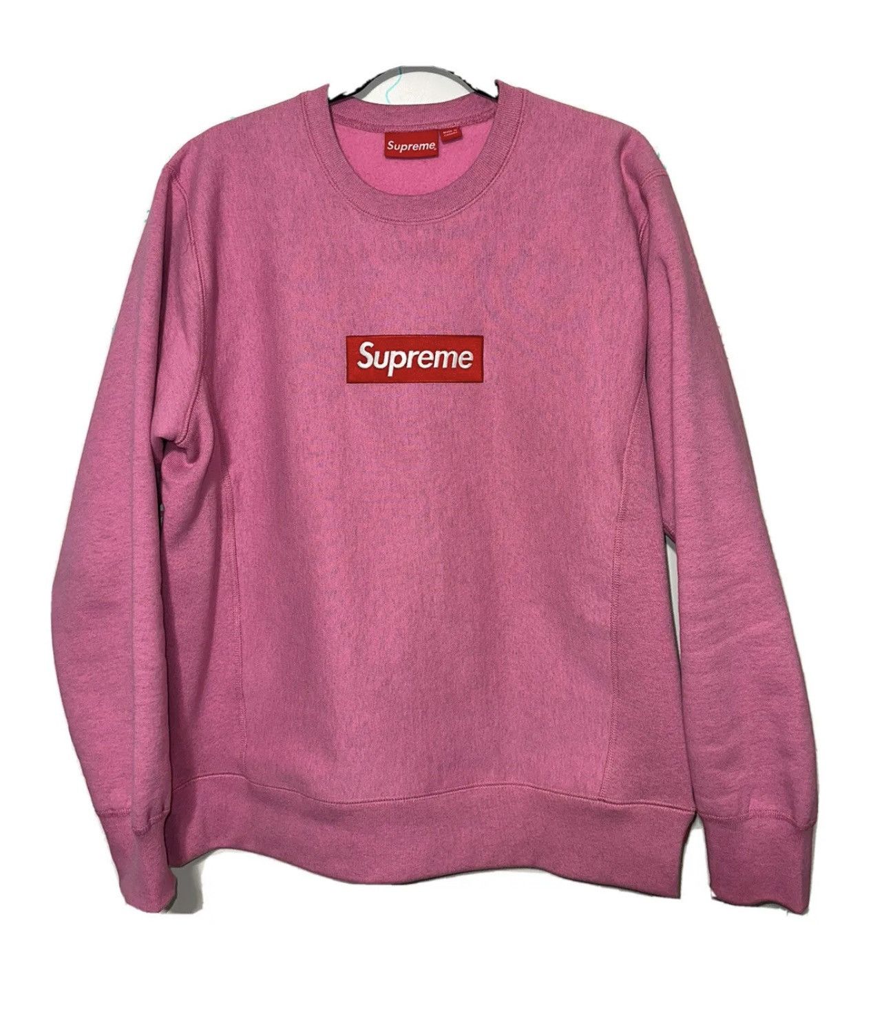 Pink box logo crewneck best sale