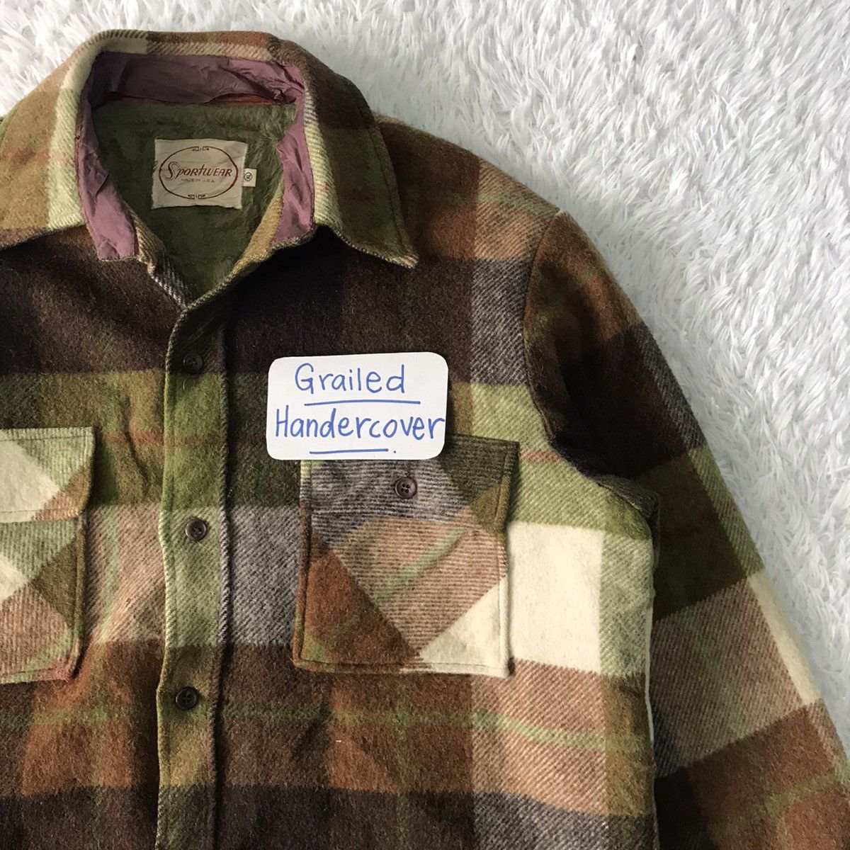 Vintage Vintage Sportwear Wool Jacket Made in Usa Size US XL / EU 56 / 4 - 5 Thumbnail