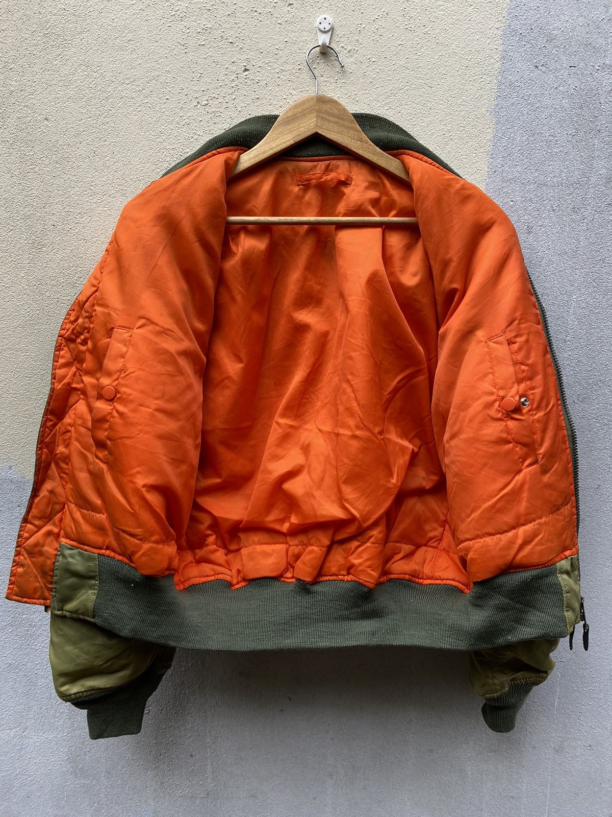 Alpha Industries ☄️Reversible ☄️Type MA-1 Olive Green Colour Faded Jackets Size US M / EU 48-50 / 2 - 4 Thumbnail