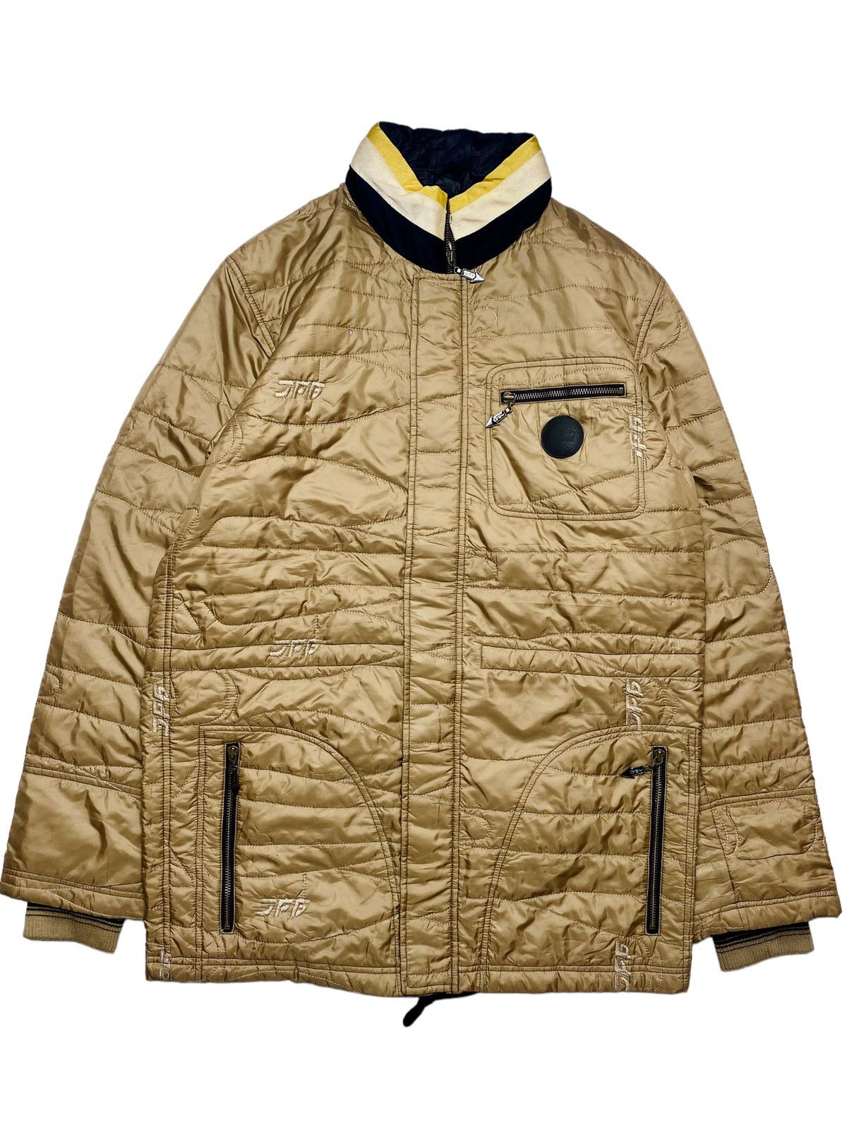 image of Sold Jean Paul Gaultier Sport - Cyber Quilted Jacket in Brown, Men's (Size Large)