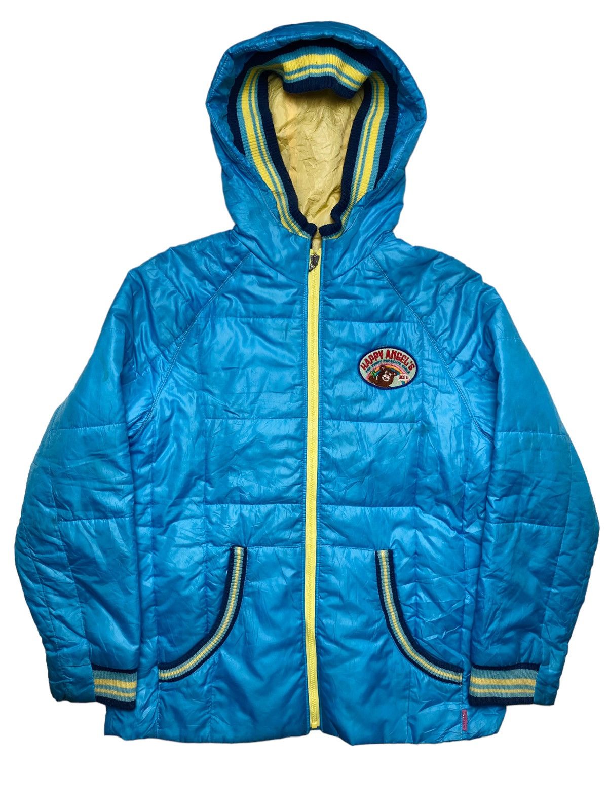 Angel Blue 1990s Angel Blue - Ribbed Hoodie Jacket Size US M / EU 48-50 / 2 - 1 Thumbnail