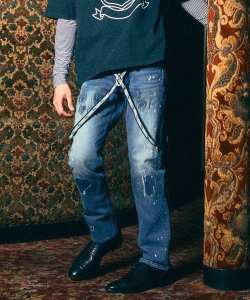 NUMBER (N)INE Vintage Clash Slim Tapered Denim Pants IDG 2