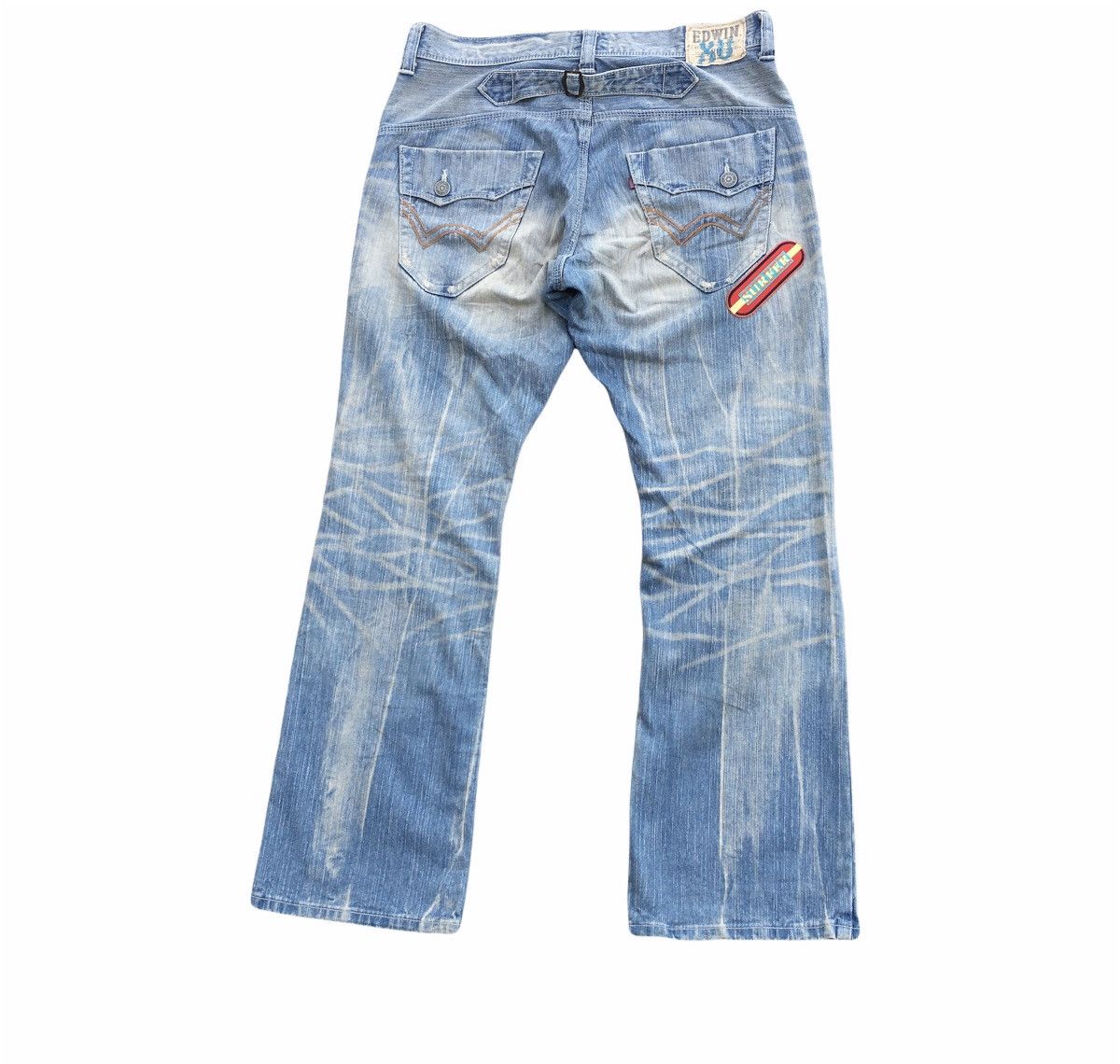 Edwin × Japanese Brand Vintage Distressed Edwin XV Patched Flare Jeans Size US 38 / EU 54 - 2 Thumbnail