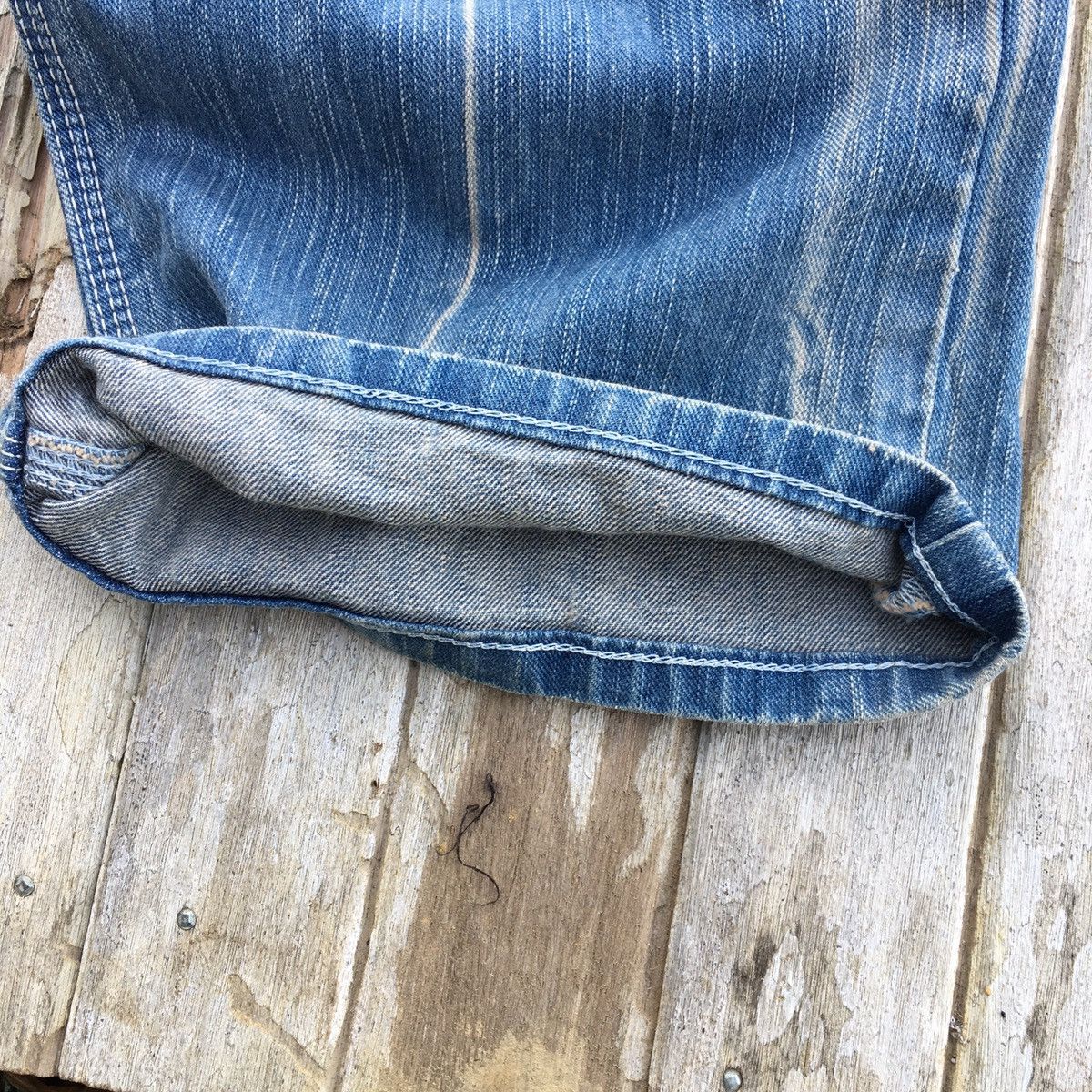 Edwin × Japanese Brand Vintage Distressed Edwin XV Patched Flare Jeans Size US 38 / EU 54 - 9 Thumbnail