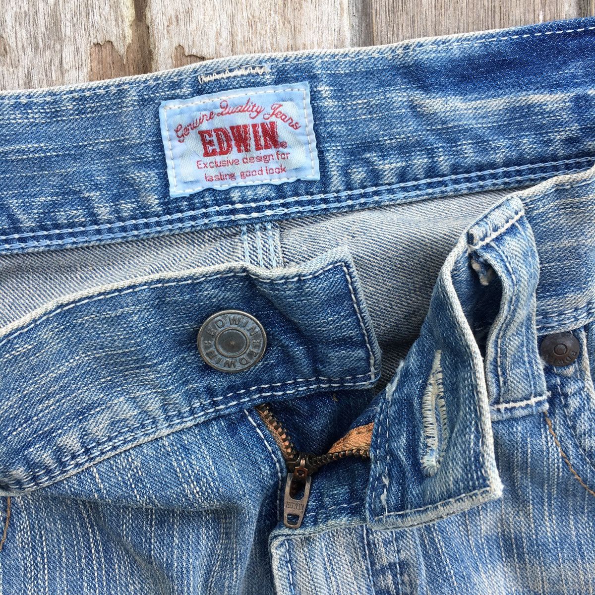 Edwin × Japanese Brand Vintage Distressed Edwin XV Patched Flare Jeans Size US 38 / EU 54 - 5 Thumbnail