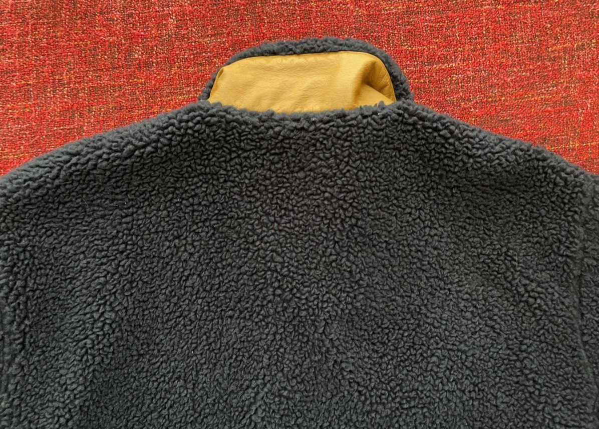 Japanese Brand × Orvis × Vintage Orvis vintage 90s fuzzy fleece jacket with leather elements Size US XL / EU 56 / 4 - 6 Thumbnail