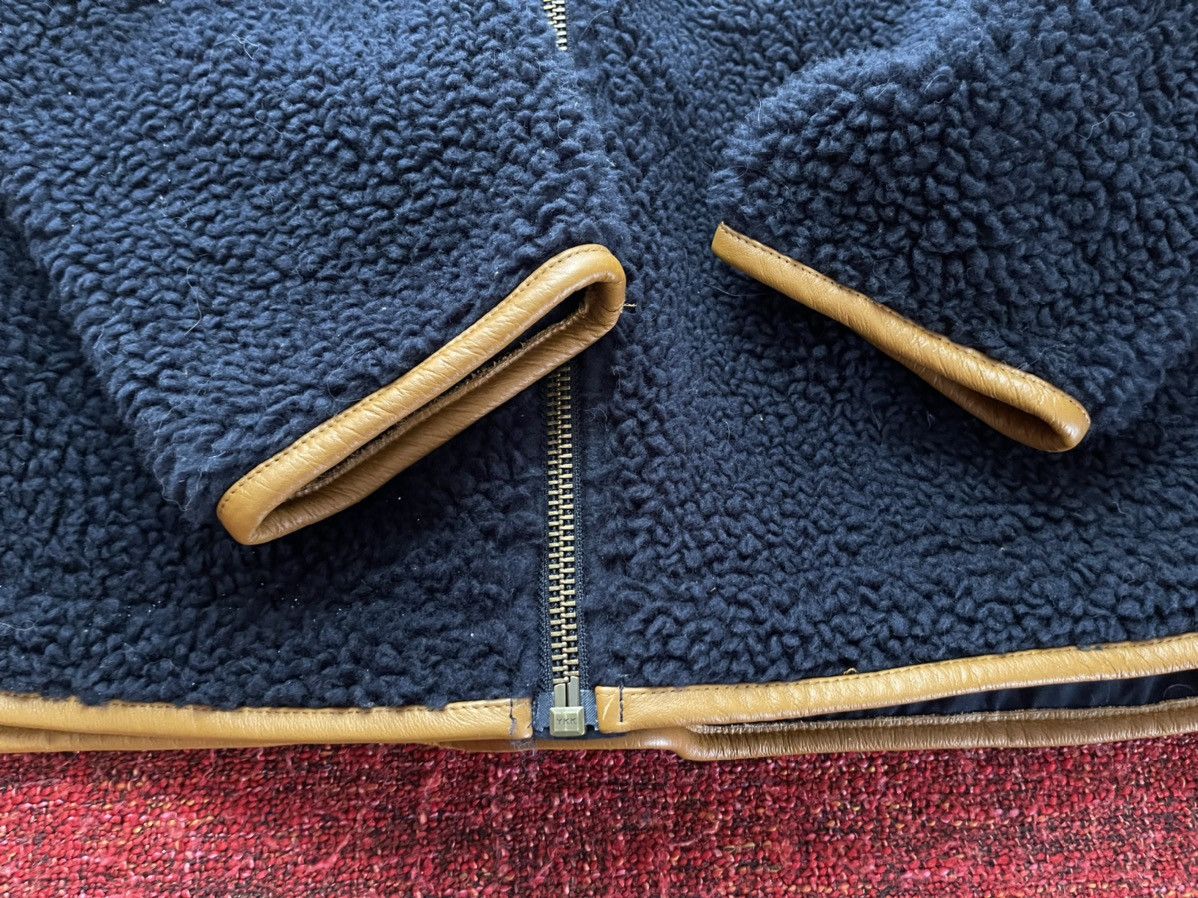 Japanese Brand × Orvis × Vintage Orvis vintage 90s fuzzy fleece jacket with leather elements Size US XL / EU 56 / 4 - 4 Thumbnail