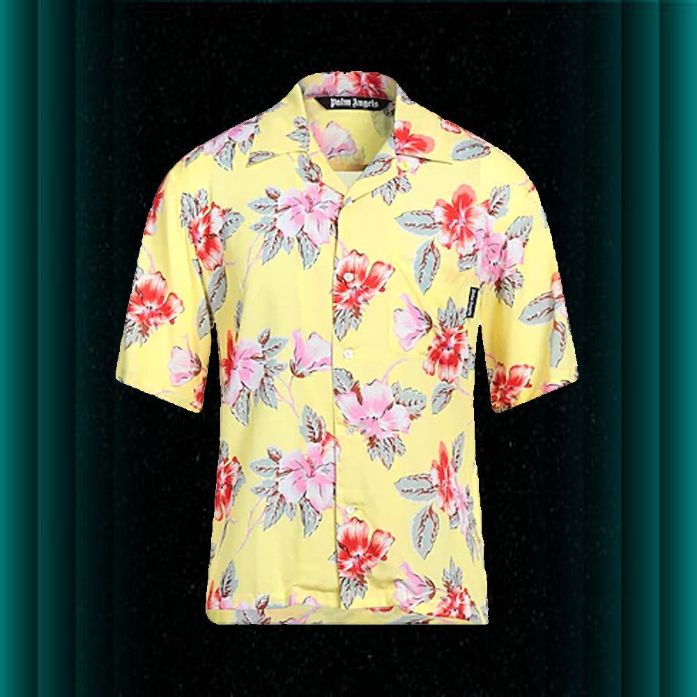 ooy1o0223 Patterned shirts in Light yellow