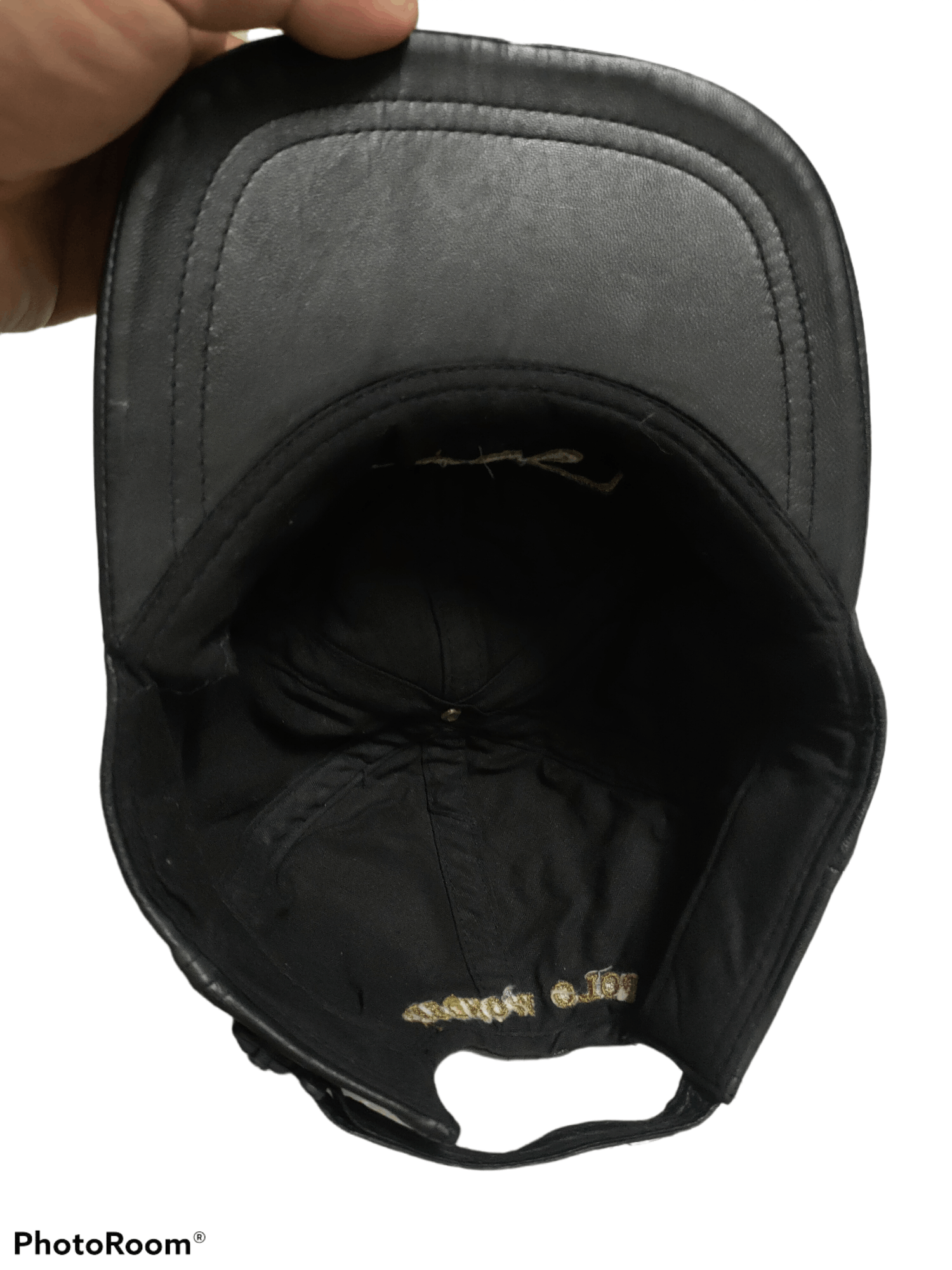 Leather "Polo Wonder" Cap Leather x Vintage & Rare Size ONE SIZE - 6 Thumbnail