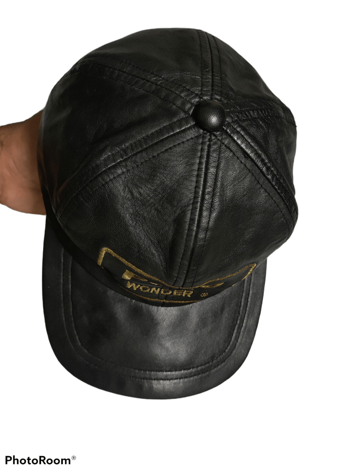 Leather "Polo Wonder" Cap Leather x Vintage & Rare Size ONE SIZE - 2 Thumbnail