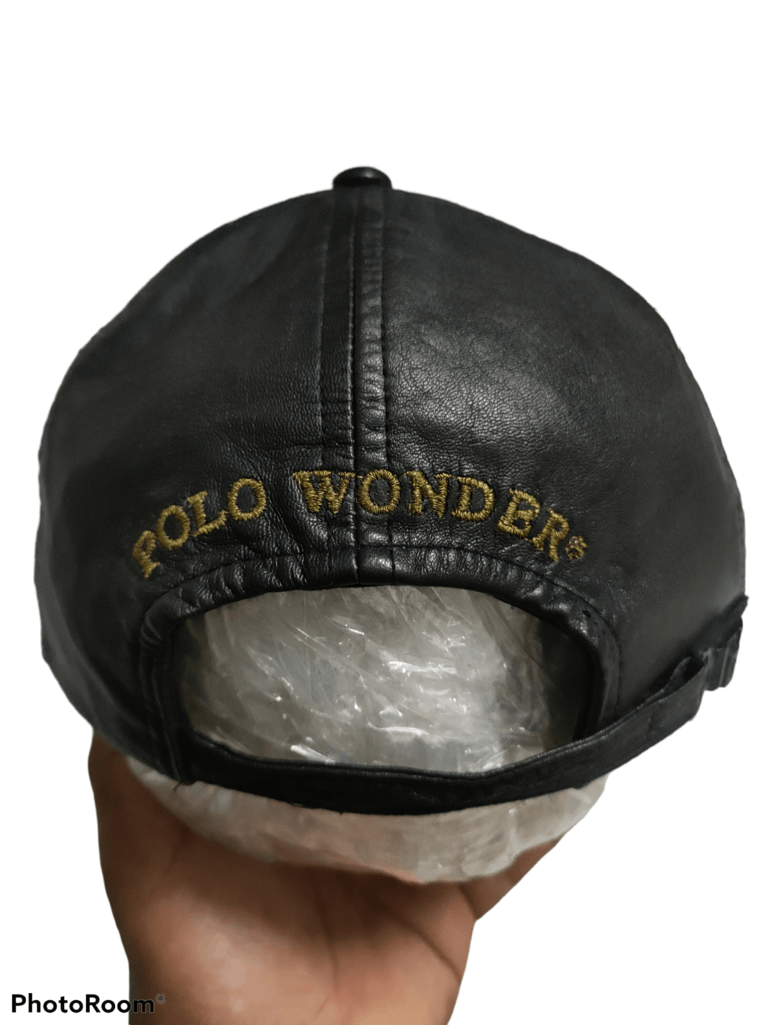 Leather "Polo Wonder" Cap Leather x Vintage & Rare Size ONE SIZE - 5 Thumbnail
