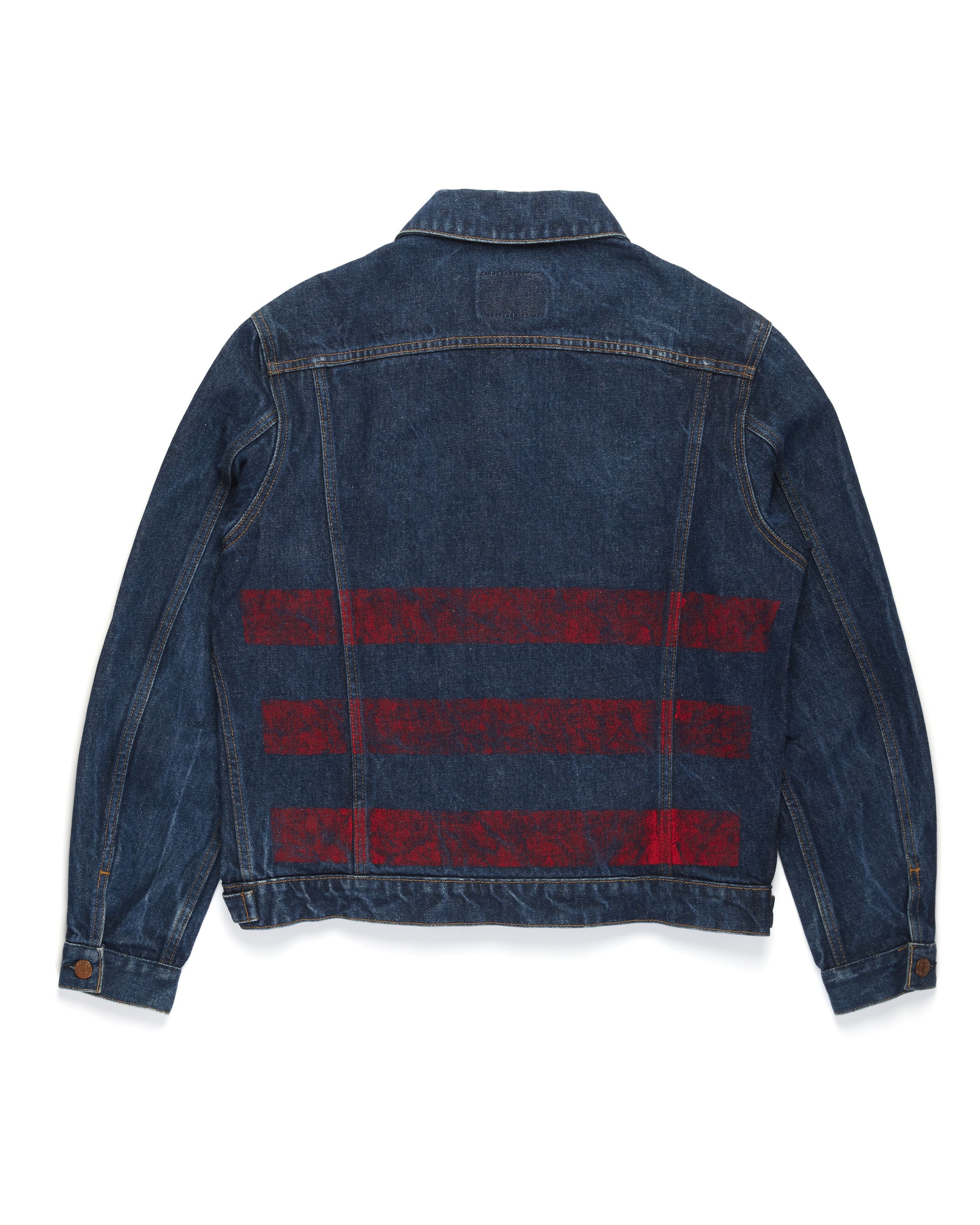 Helmut Lang FW96 Painted Stripe Denim Jacket | Grailed