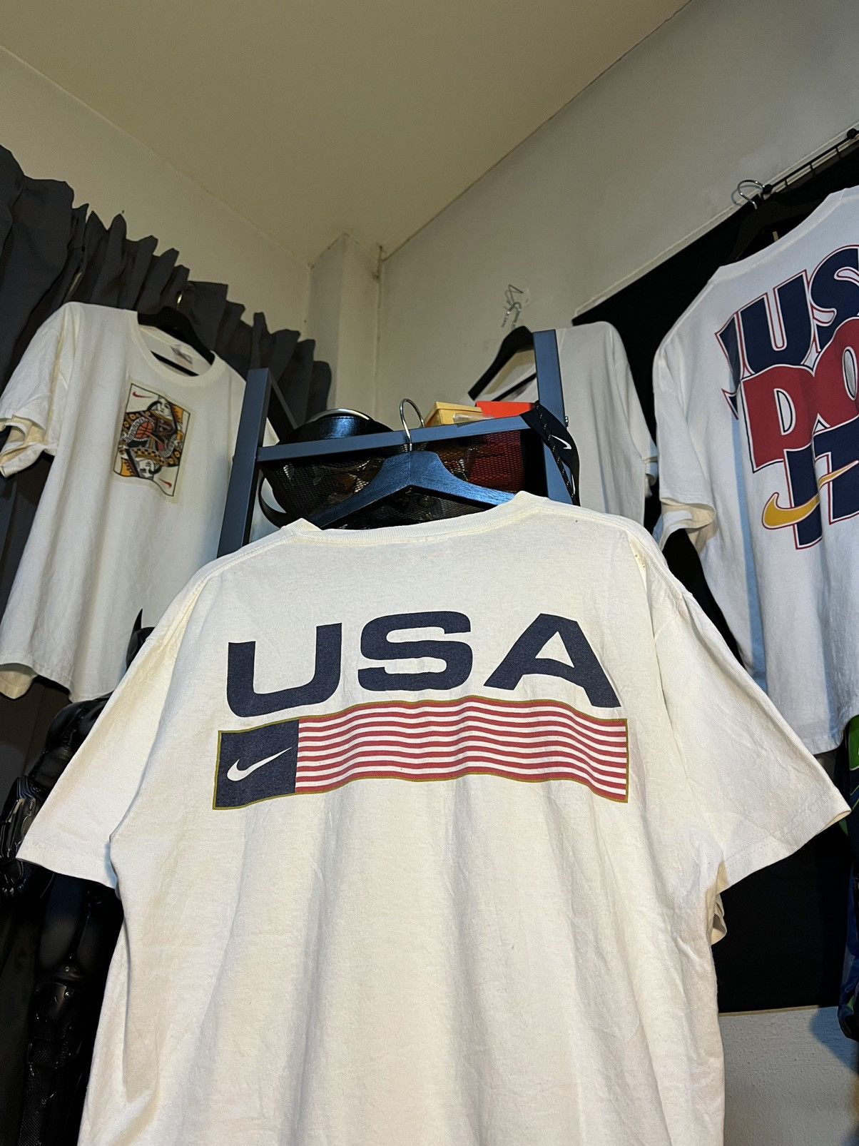 Rare Vintage Nike Track&Field USA Flag 90s tee