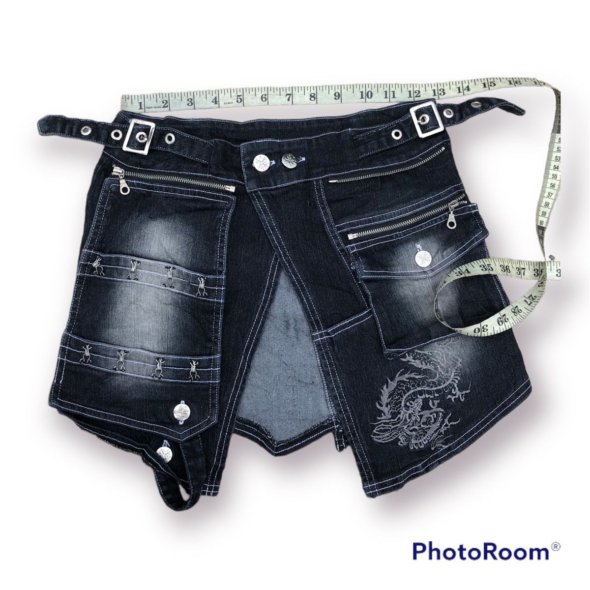 Japanese Brand Ozz On Hikozoh Japan Dragon Punker Mini Skirts Size 25" / US 0 / IT 36 - 4 Thumbnail