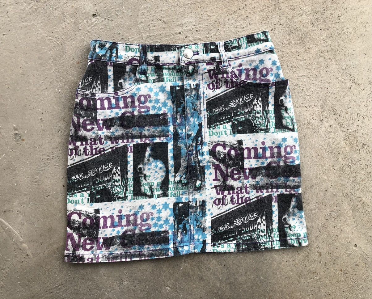 Japanese Brand Full Print Mini Skirt Hysteric Glamour Inspired Size 26" / US 2 / IT 38 - 2 Thumbnail